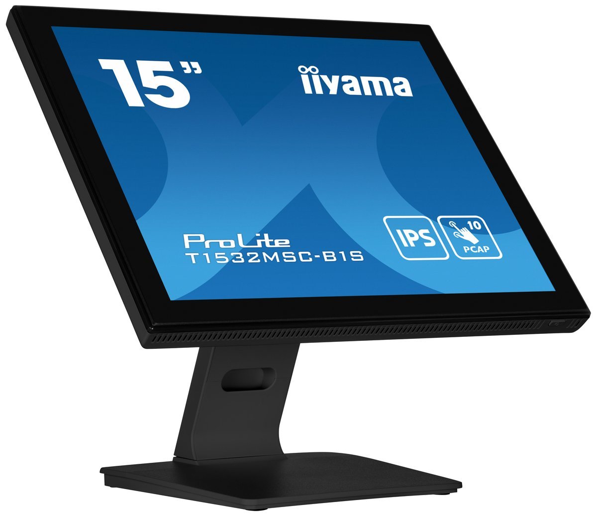 iiyama ProLite T1532MSC-B1S - Monitor LCD - 15" - touchscreen - 1024 x 768 - TN - 350 cd/m² - 800:1 - 8 ms - HDMI, VGA, DisplayPort - altoparlanti - nero, opaco