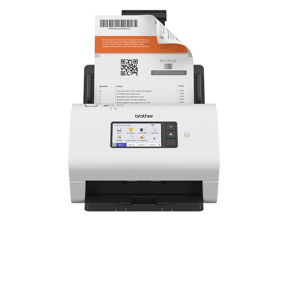 Brother ADS-4900W Scanner con ADF + alimentatore di fogli 600 x 600 DPI A4 Nero, Bianco