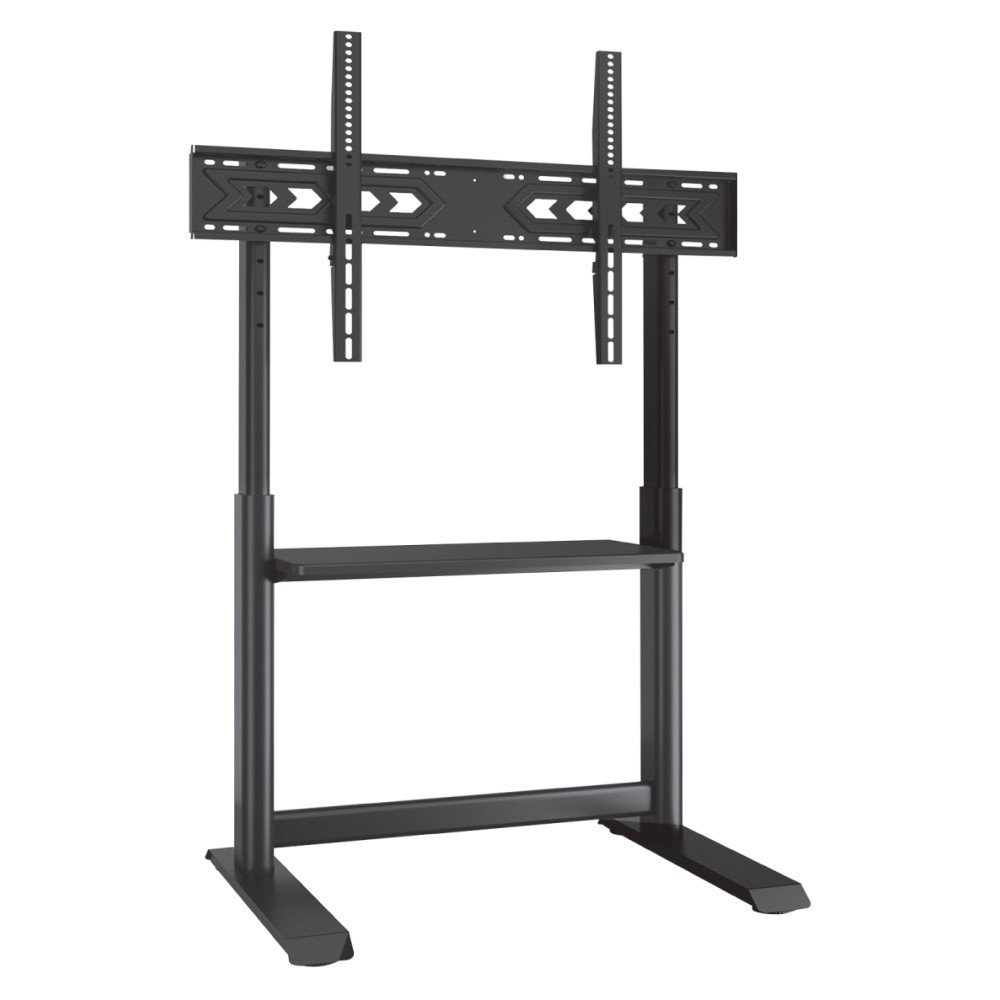 Techly ICA-TR130BK Supporto da pavimento per TV 60-86" fino a 68kg regolabile con ripiano AV