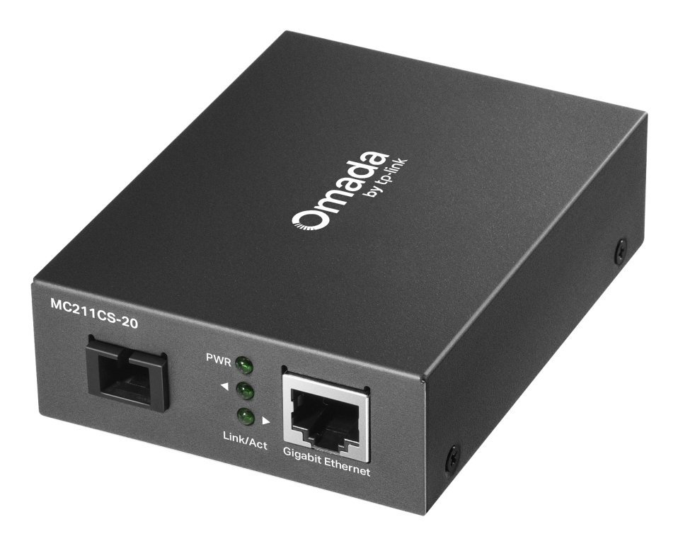 TP-Link MC211CS-20 Convertitore in fibra RJ45 GbE a 1000 Mbps SM SC WDM Bi-Di 1550/1310 20 km