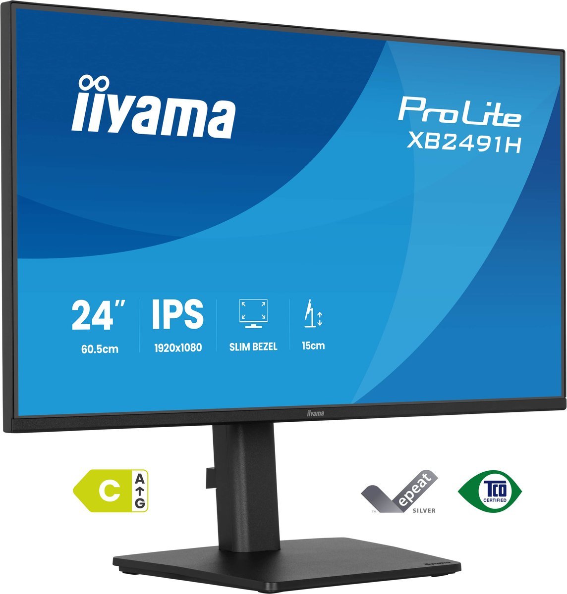 iiyama XB2491H-B1 Monitor ProLite 24" IPS FHD 120Hz 1ms 350cd 1500:1 HDMI DP HAS 150mm PIVOT