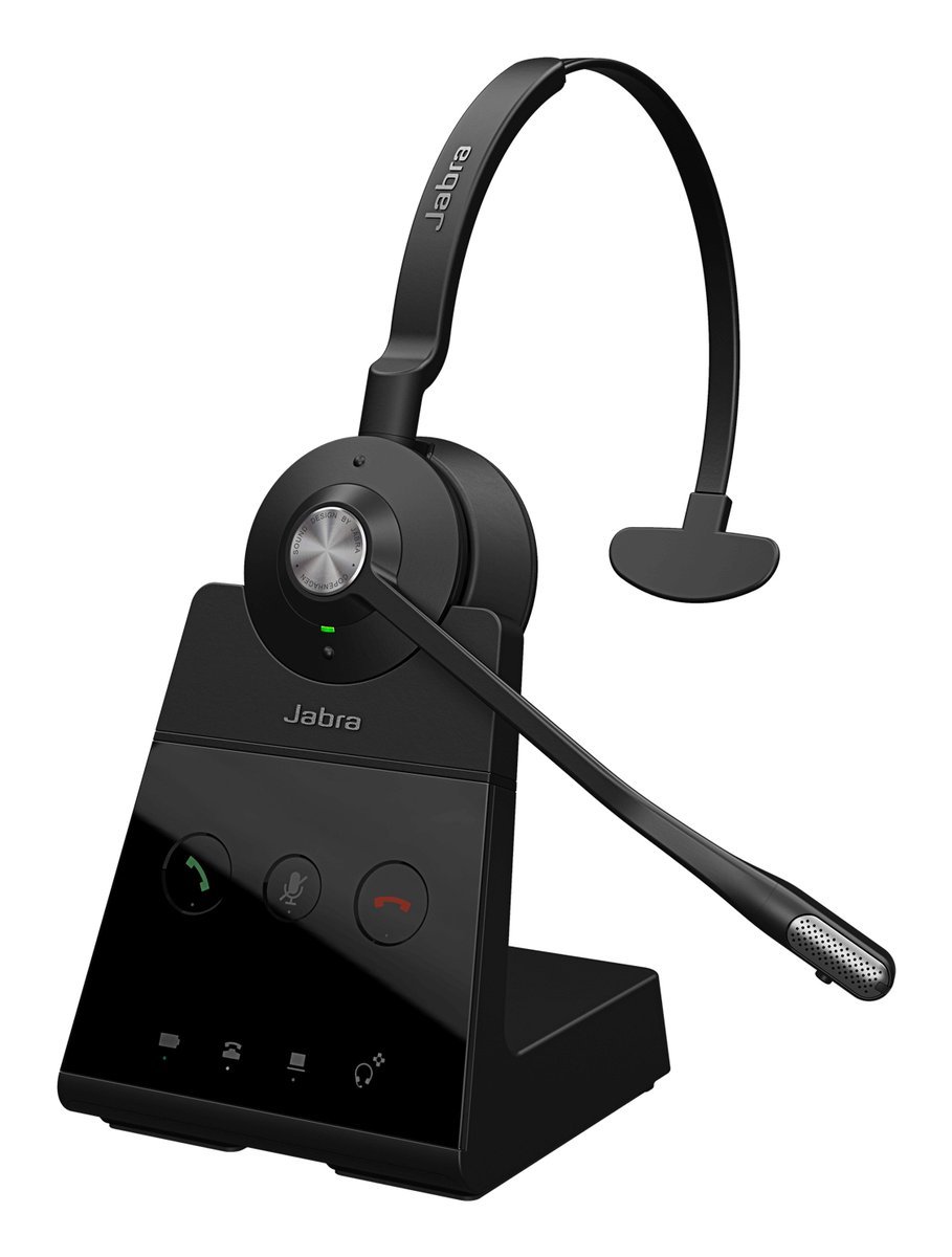 Jabra Engage 65 SE Mono - Cuffie con microfono - over ear - DECT - senza fili - Zoom Certificato, certificato UC, Certificato Google Meet, Certificato Amazon Chime, Works With Chromebook Certified, Certificato per Microsoft Teams Open Office