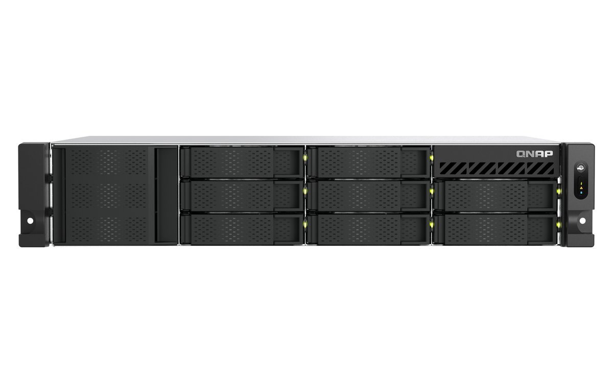 QNAP TS-855EU-RP NAS Armadio (2U) Intel Atom® C5125 8 GB DDR4 0 TB QuTS hero Nero