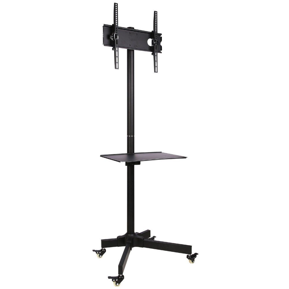 Techly ICA-TR21 Supporto TV mobile 23-55" fino a 55kg con ripiano AV regolabile
