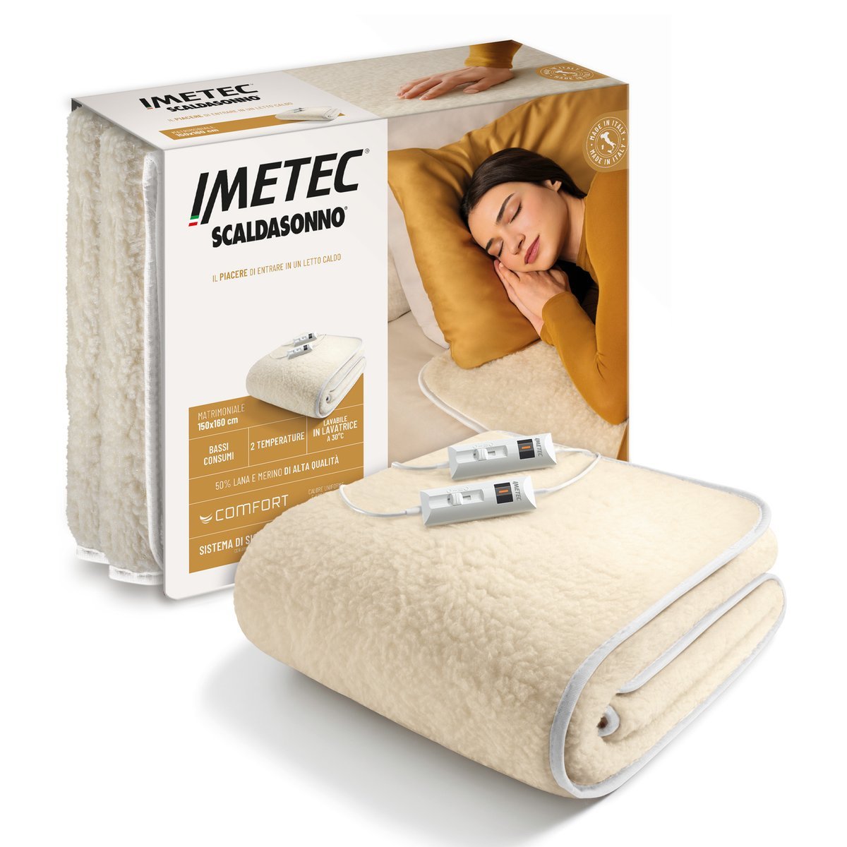 SCALDASONNO TERMOCOPERTA 110W LANA MATRIMONIALE - RISCALDALETTO (16800)