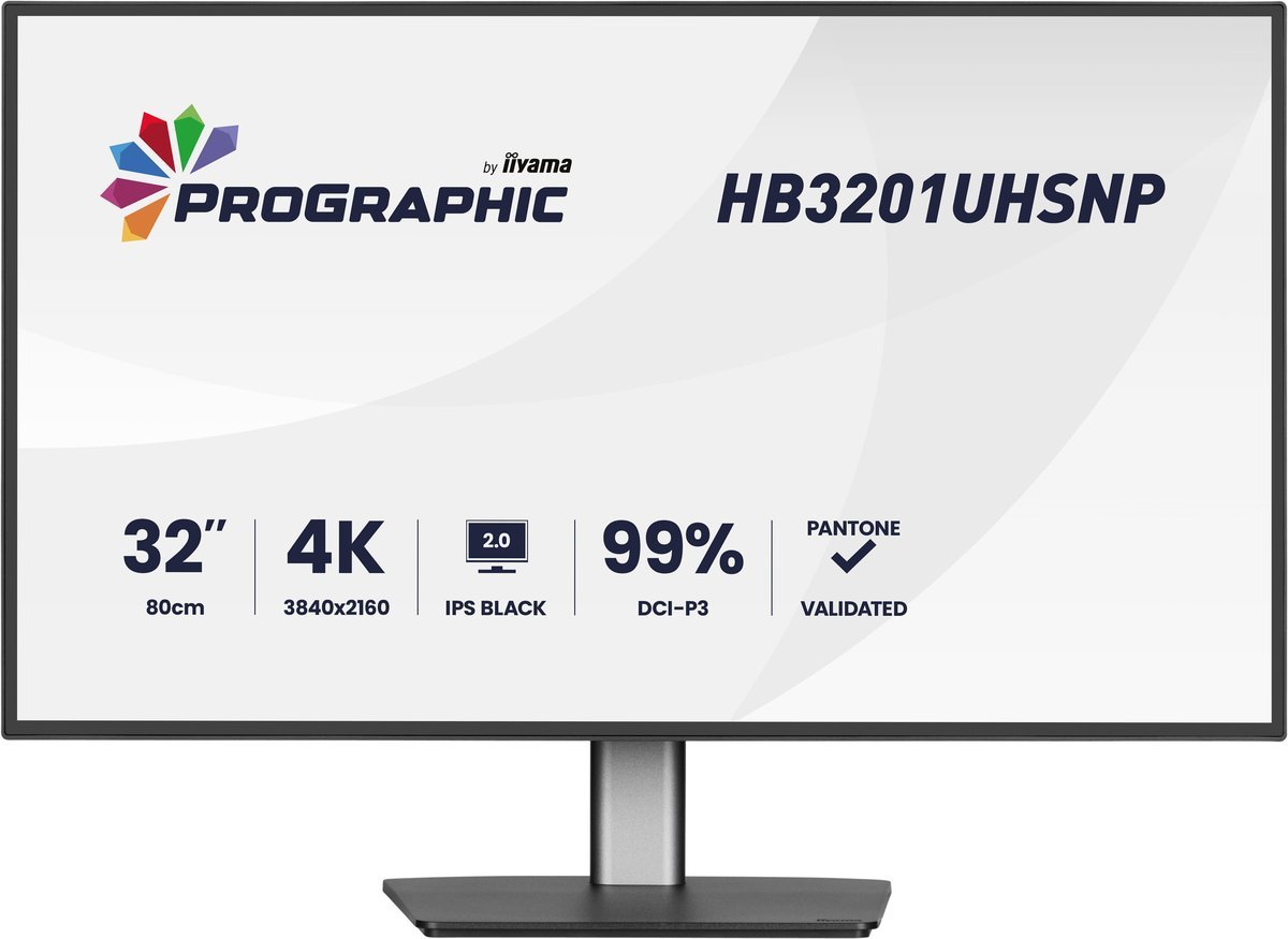 iiyama ProGraphic HB3201UHSNP-B1 Monitor PC 80 cm (31.5") 3840 x 2160 Pixel 4K Ultra HD Nero
