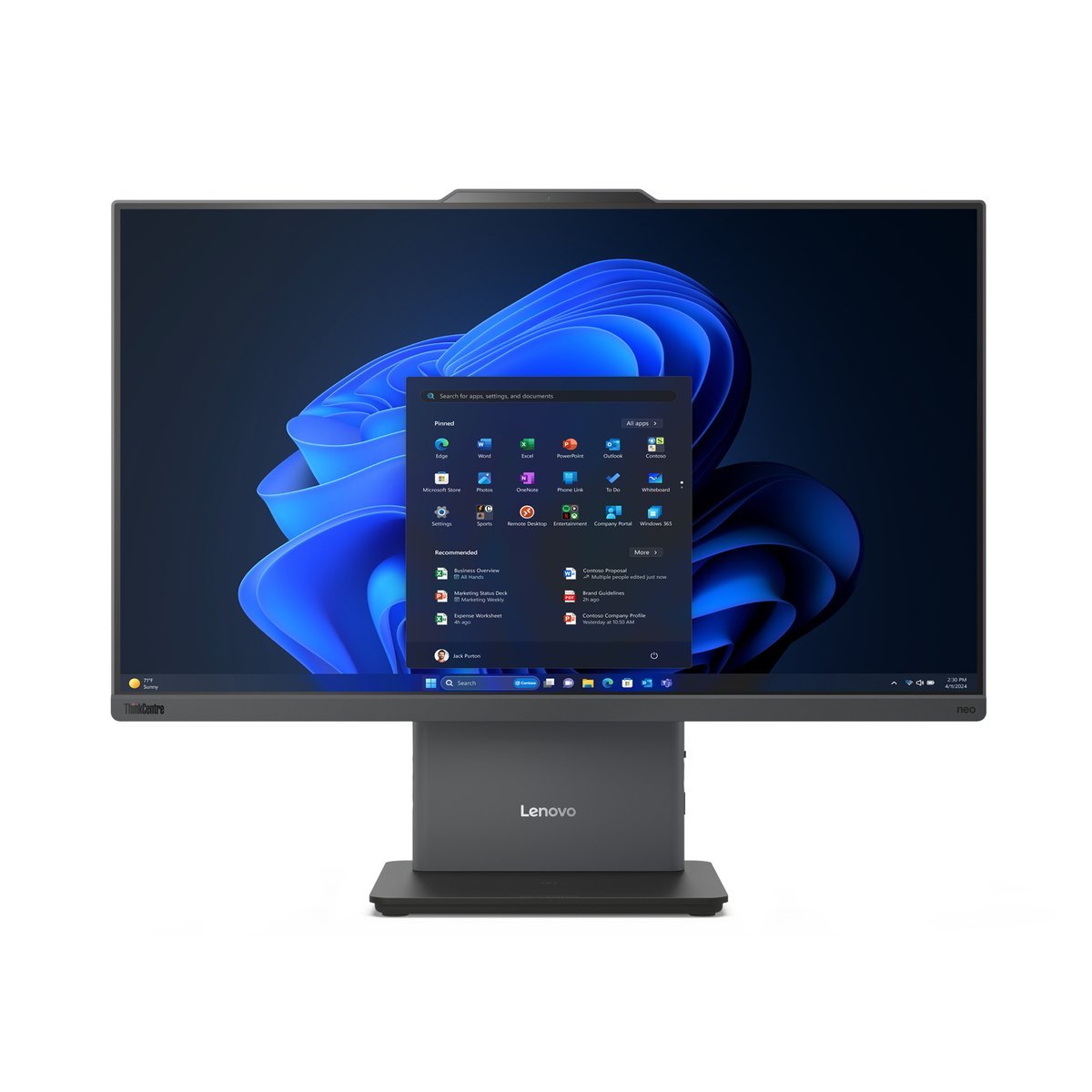 Lenovo ThinkCentre neo 50a 24 Gen 5 Intel Core 7 240H 60,5 cm (23.8") 1920 x 1080 Pixel Touch screen PC All-in-one 16 GB DDR5-SDRAM 1 TB SSD Windows 11 Pro Wi-F