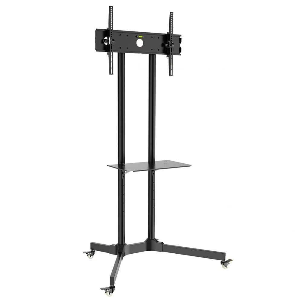 Techly ICA-TR6 Supporto TV mobile 30-65" fino a 60kg con ripiano AV regolabile