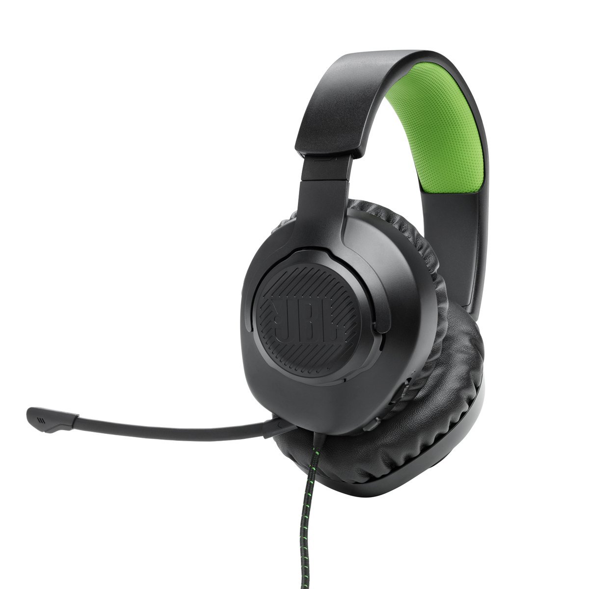 CUFFIA GAMING CON MICROFONO QUANTUM 100X (JBLQ100XBLKGRN)