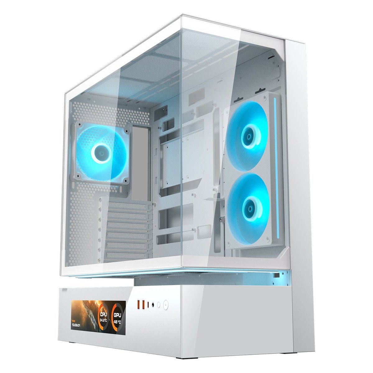 Cougar CFV235 Vision, Mid-Tower, Vetro Temperato - Bianco