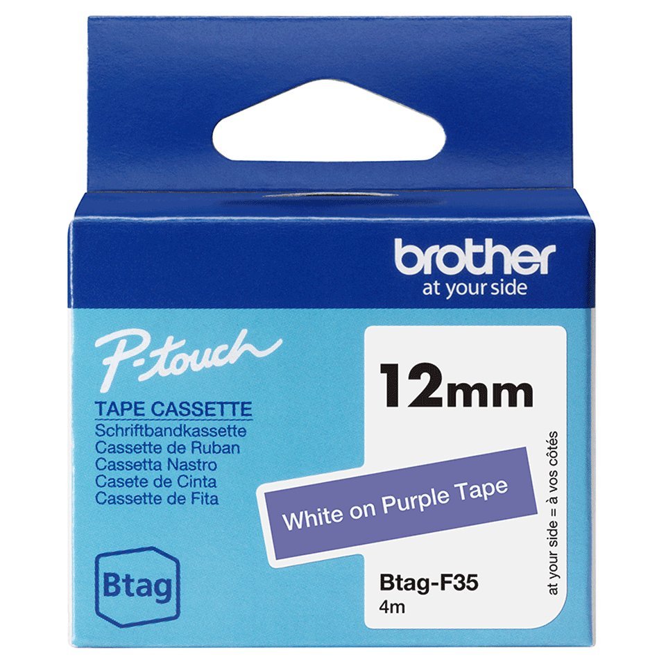 BROTHER BTAGF35 NASTRO 12MM BIANCO SU VI
