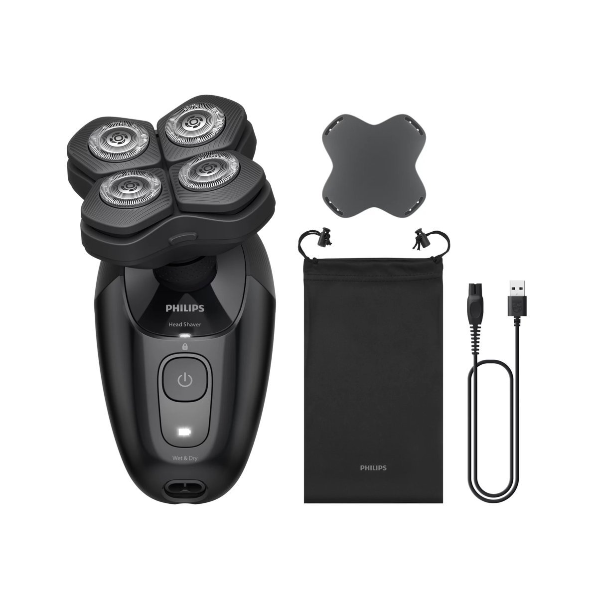 PHILIPS RASOIO TESTA BATTERIA 60MI HS5980/15 4 TESTE