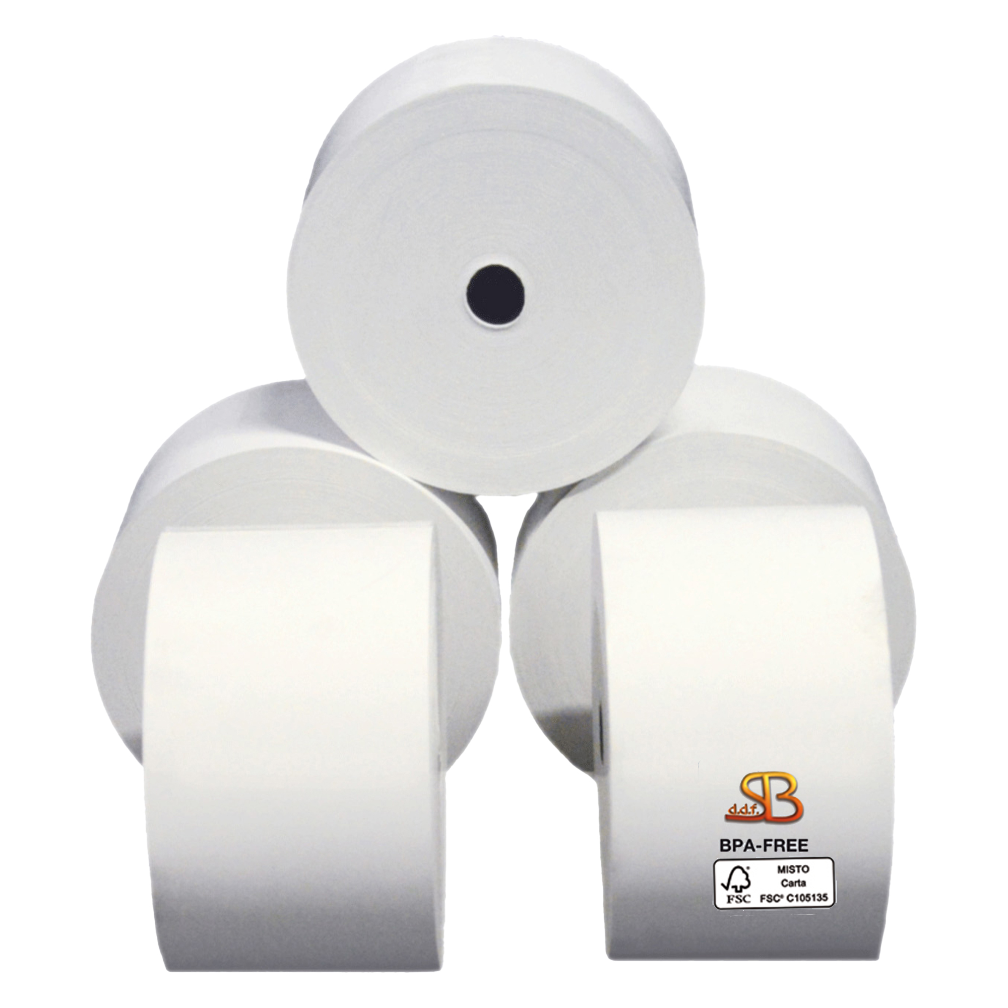 Rotolo per distributore self service - 59,5 mm x 85 m - 70 gr - diametro esterno 90 mm - anima 18 mm - carta termica BPA free - Sabacart