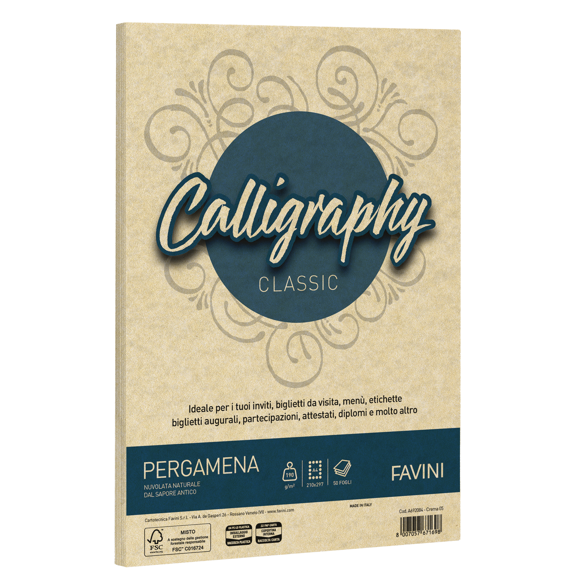 Carta Calligraphy Pergamena - A4 - 190 gr …
