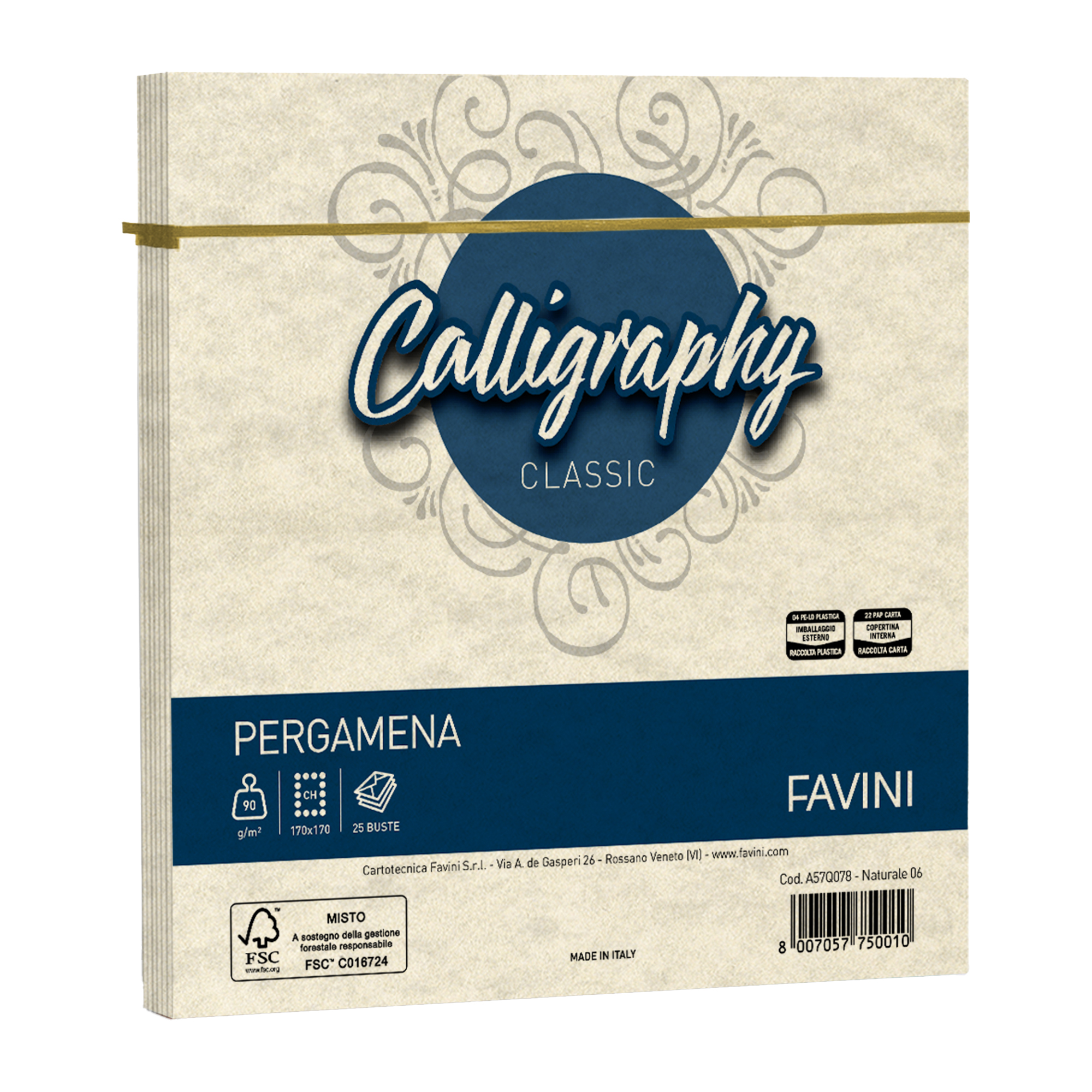 Busta Calligraphy Pergamena - 170 x 170 mm …