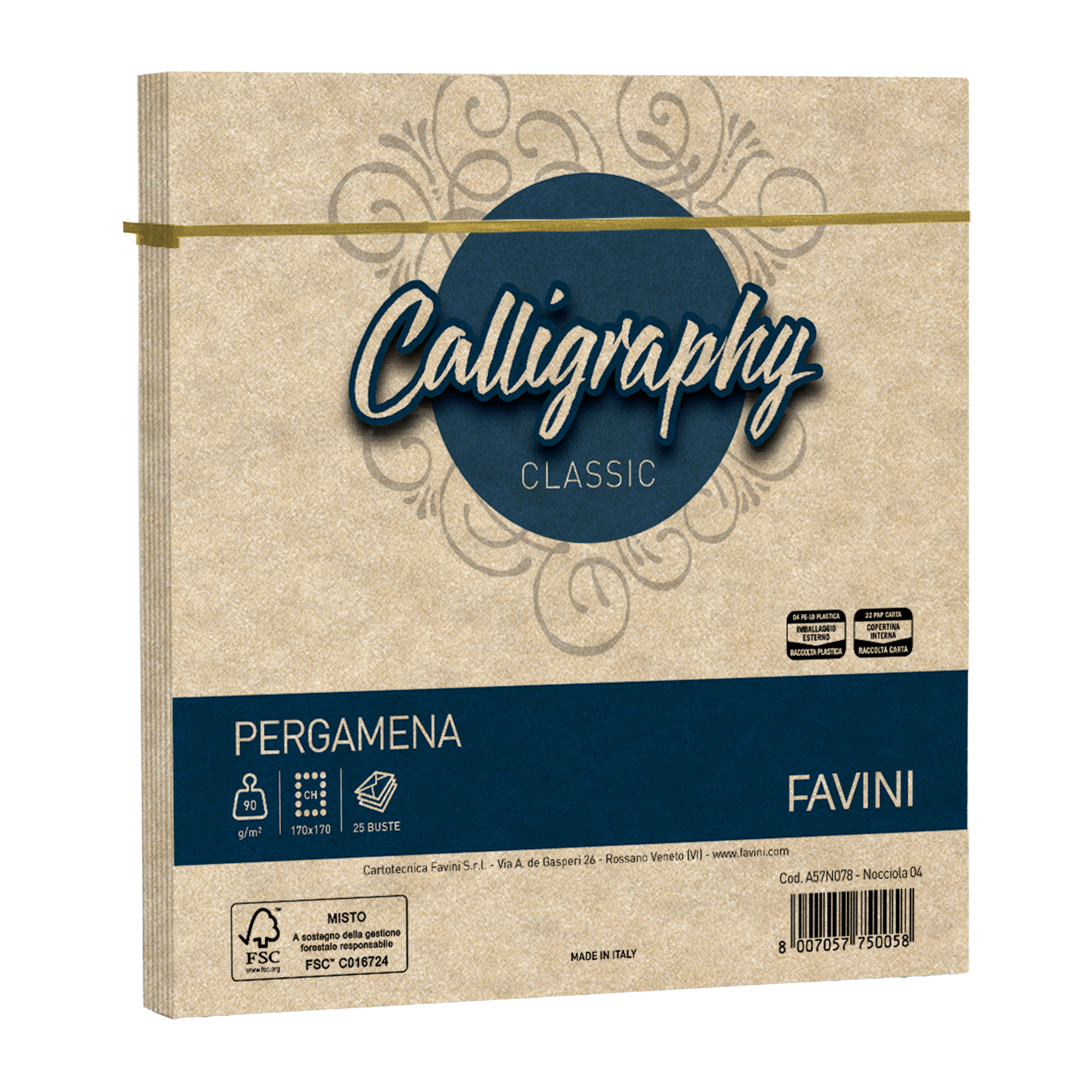 Busta Calligraphy Pergamena - 170 x 170 mm …