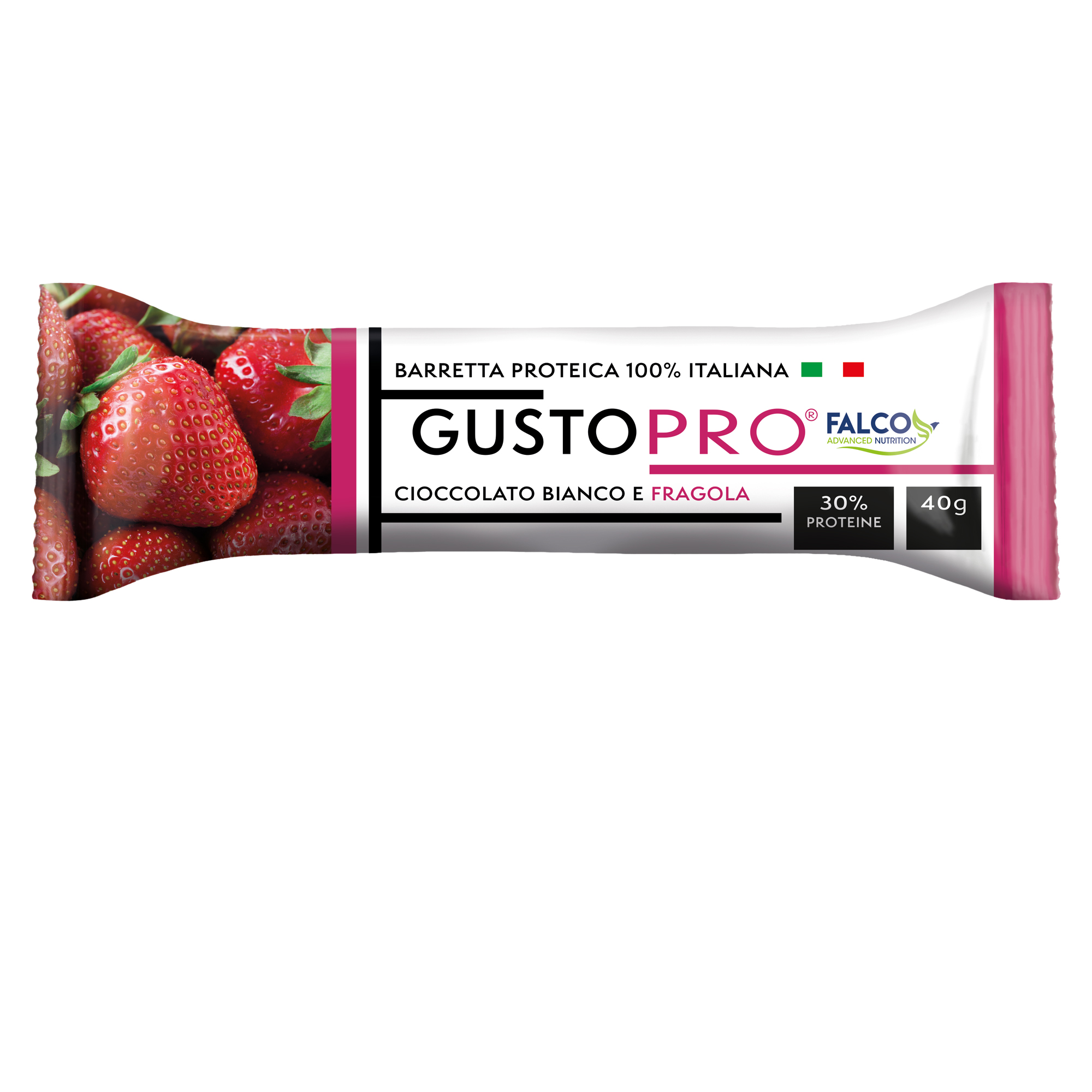Barretta proteica GustoPro - cioccolato bianco e fragola …