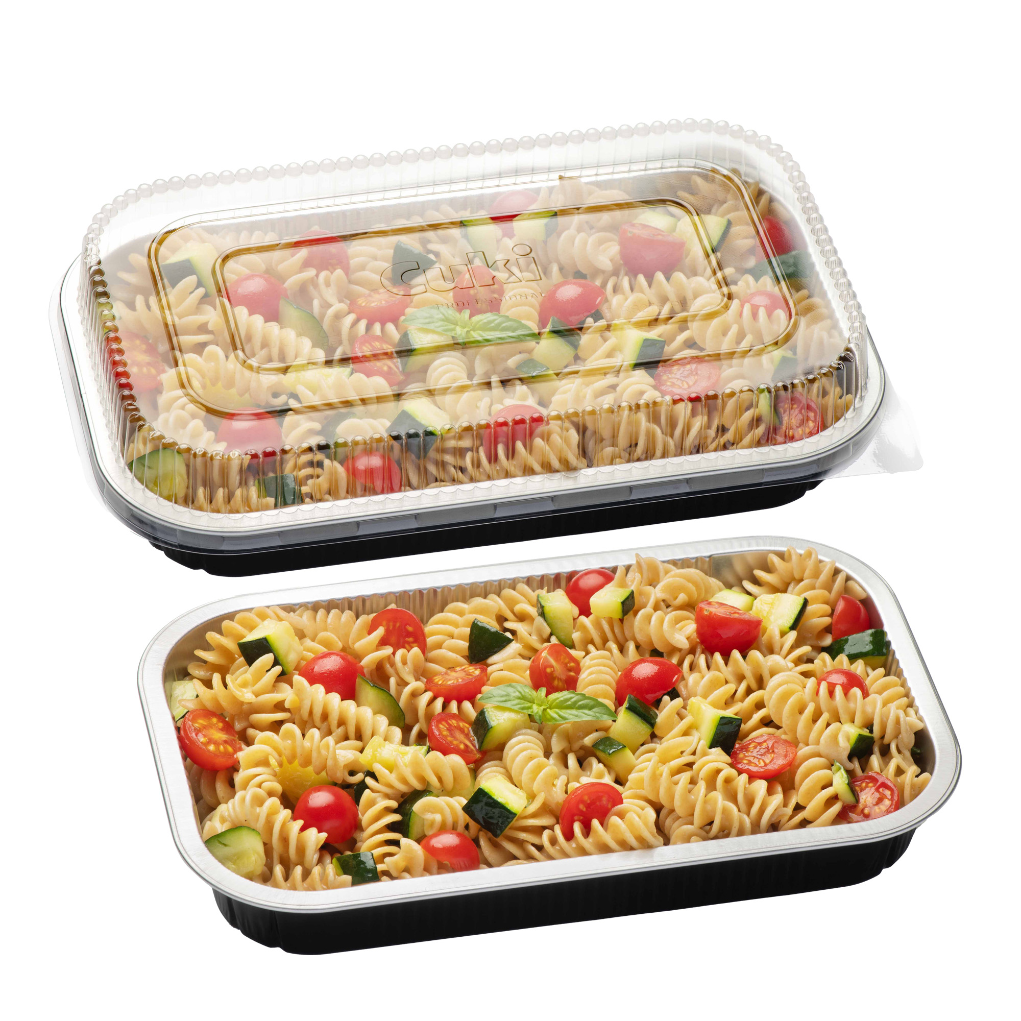Contenitore alluminio stirato - c/coperchio R-PET - 4 …