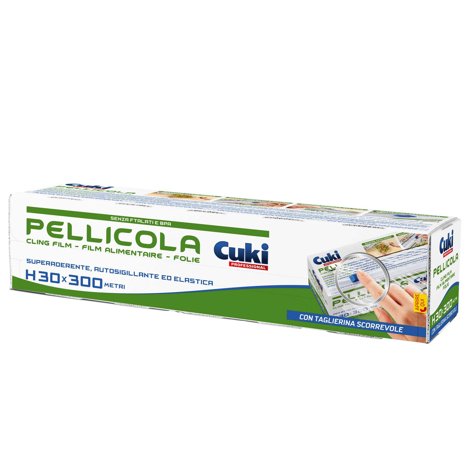 Roll pellicola trasparente - con seghetto - 300 …