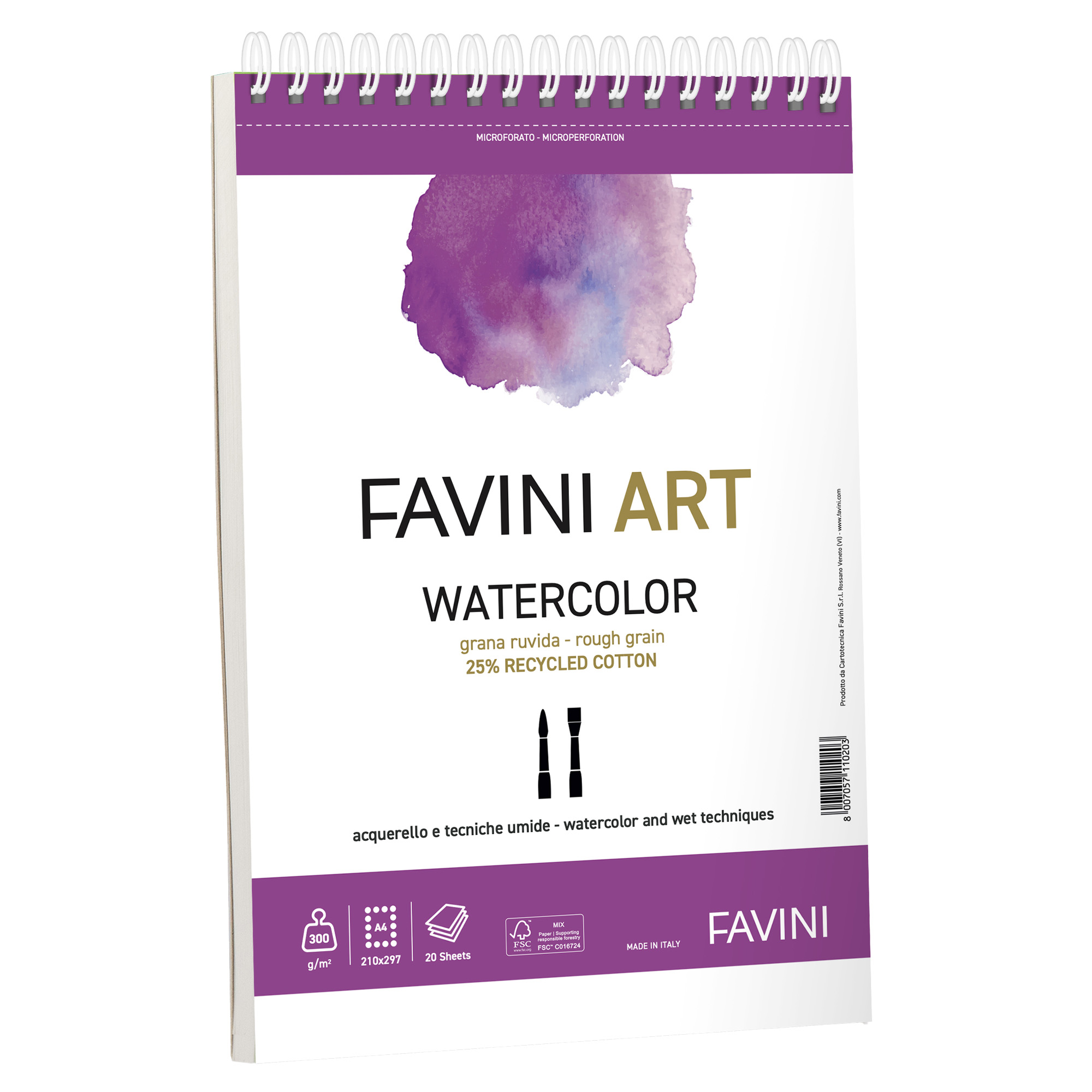 Album spiralato Watercolor - A4 - 300 gr …