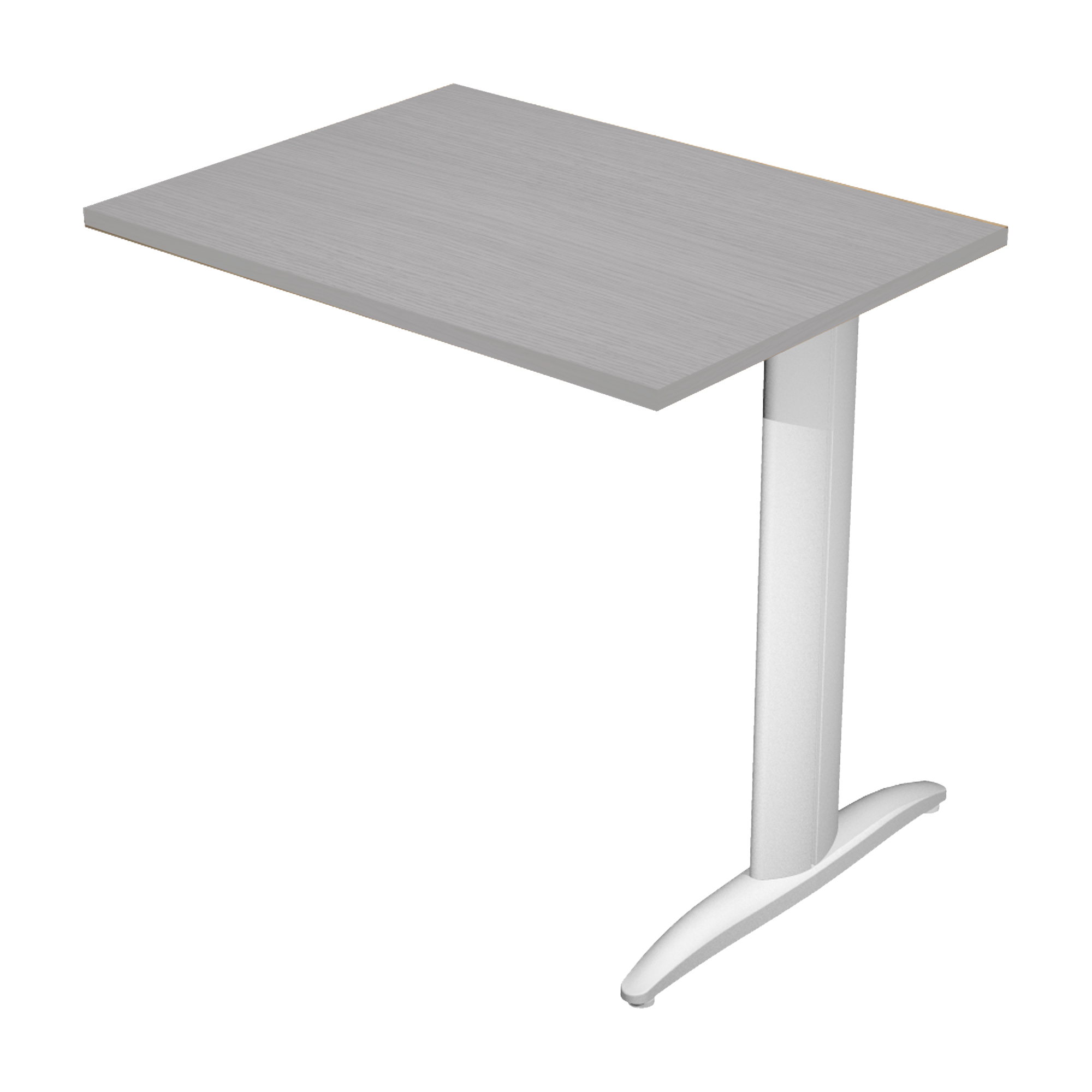 Allungo reversibile dx/sx per scrivanie Easy - 80 x 60 cm - Grigio/grigio alluminio