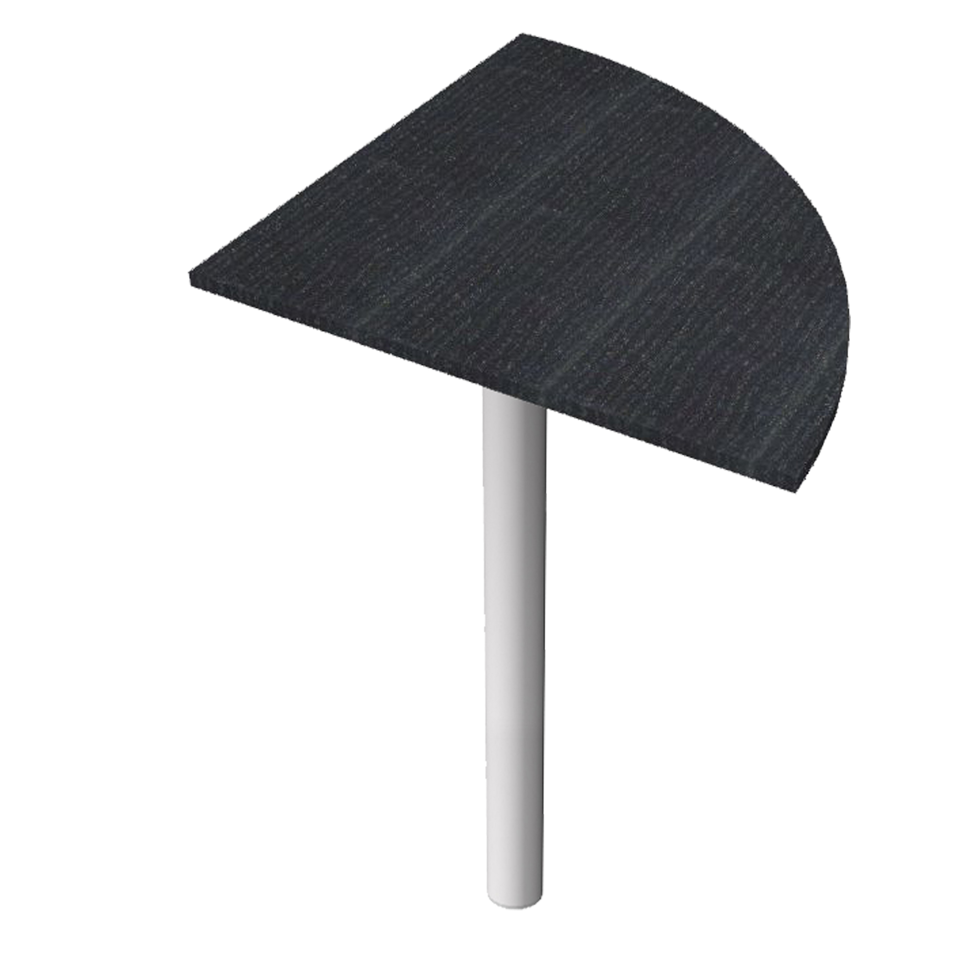 Raccordo angolare 90 per scrivanie Easy - 80 x 80 cm - nero venato/grigio alluminio - Artexport