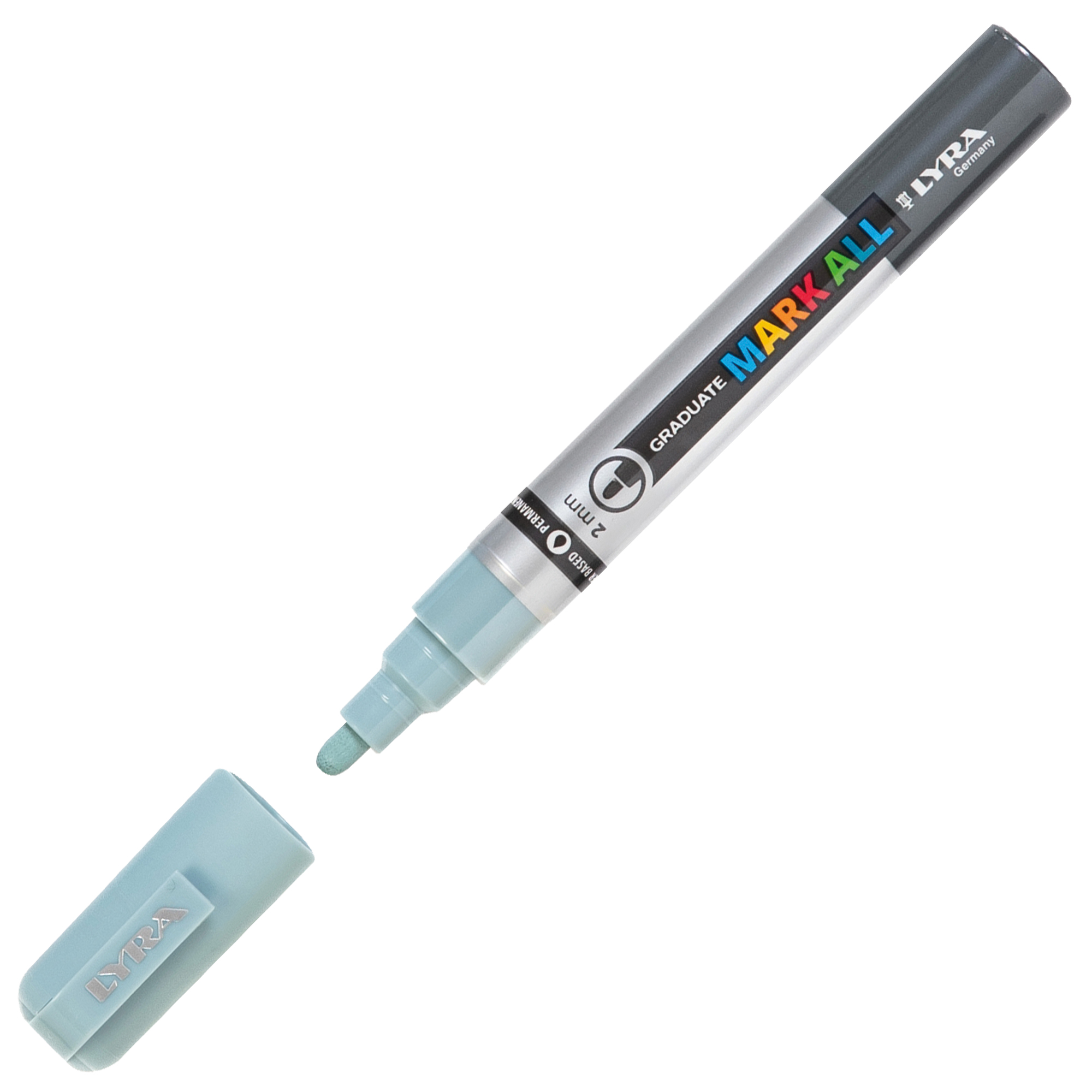 Marcatore a base d'acqua Graduate Mark All - punta tonda 2mm - verde salvia - Lyra