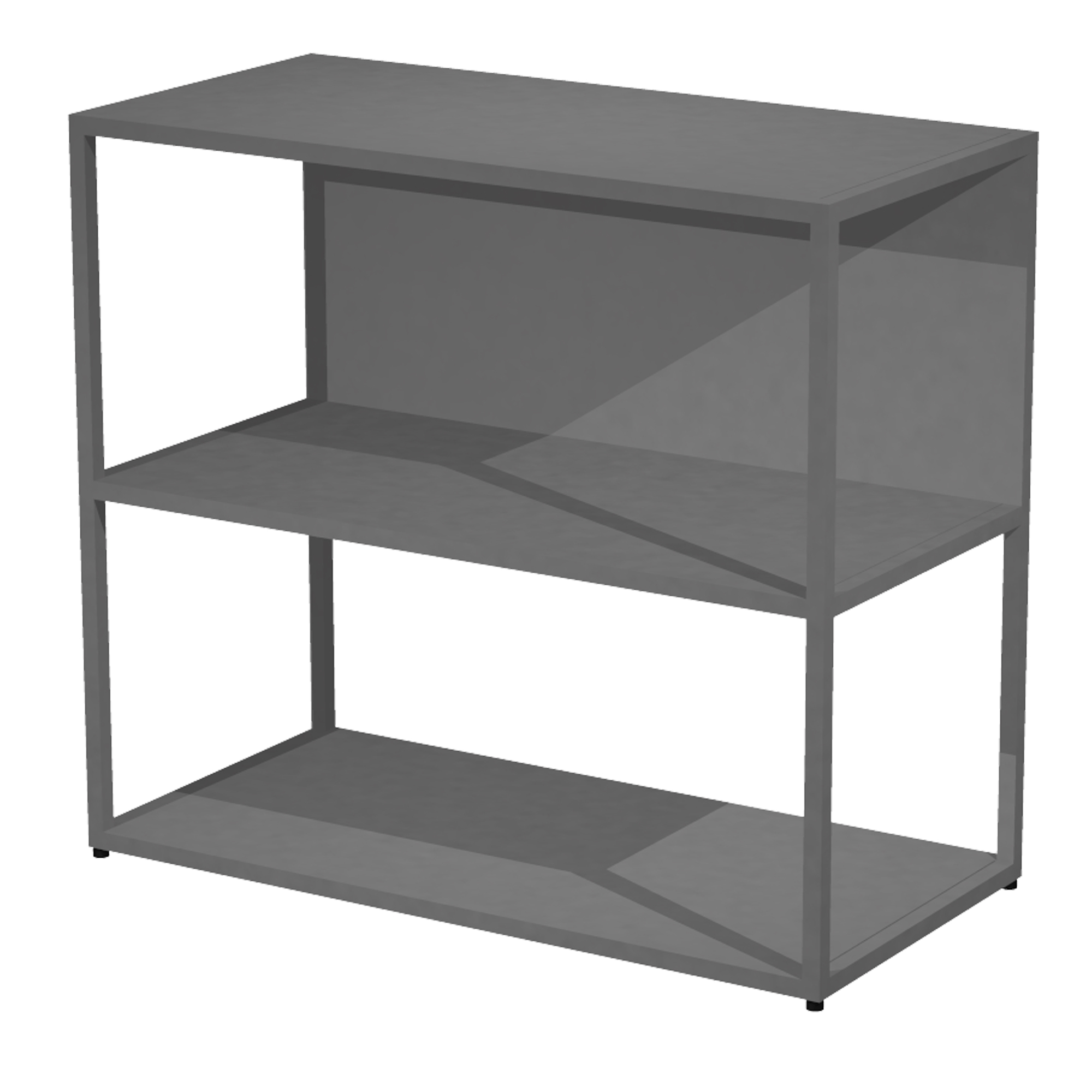 Libreria bassa a giorno Essence - 90 x 44 x 80 cm - Antracite/antracite