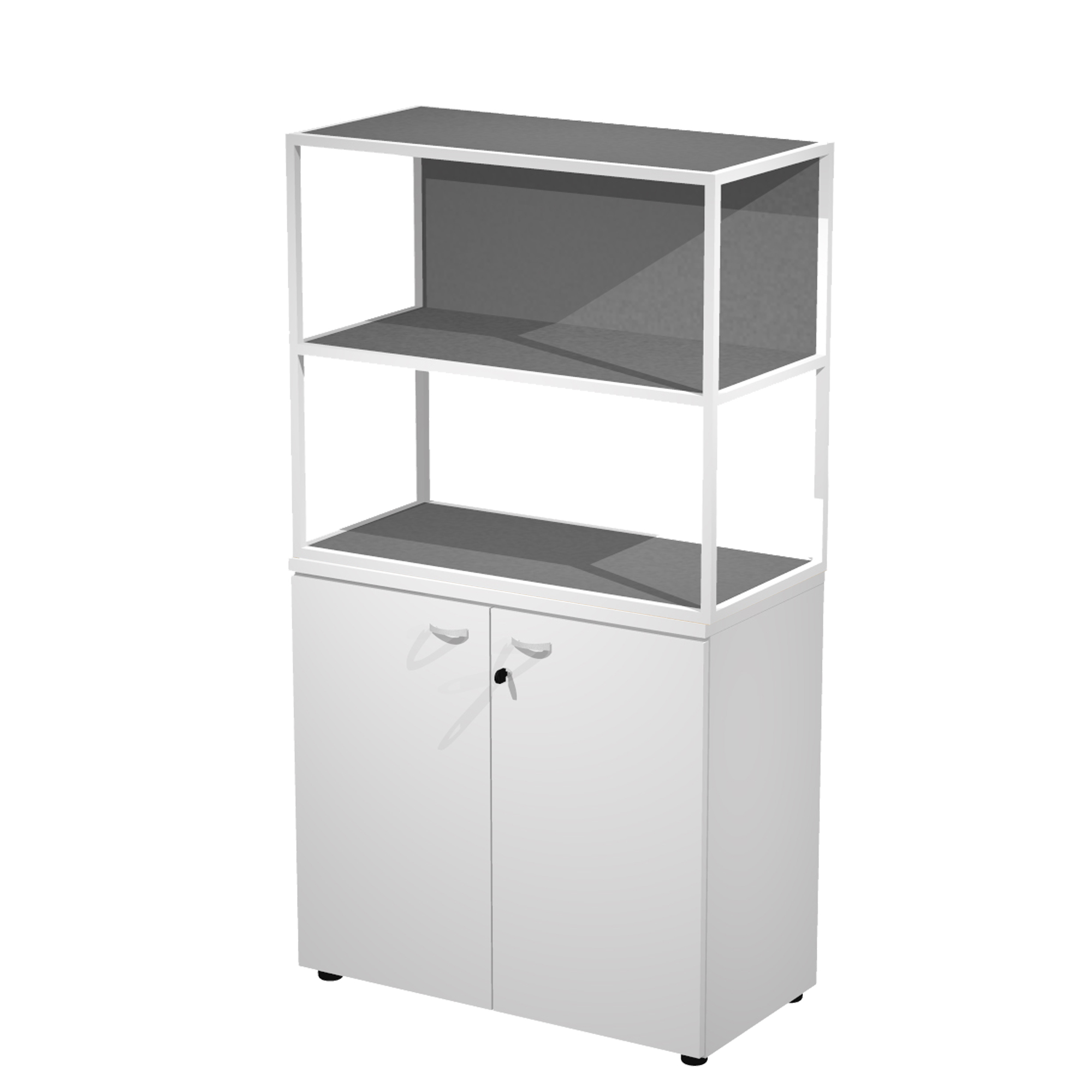 Libreria media metal + armadio basso Essence - …
