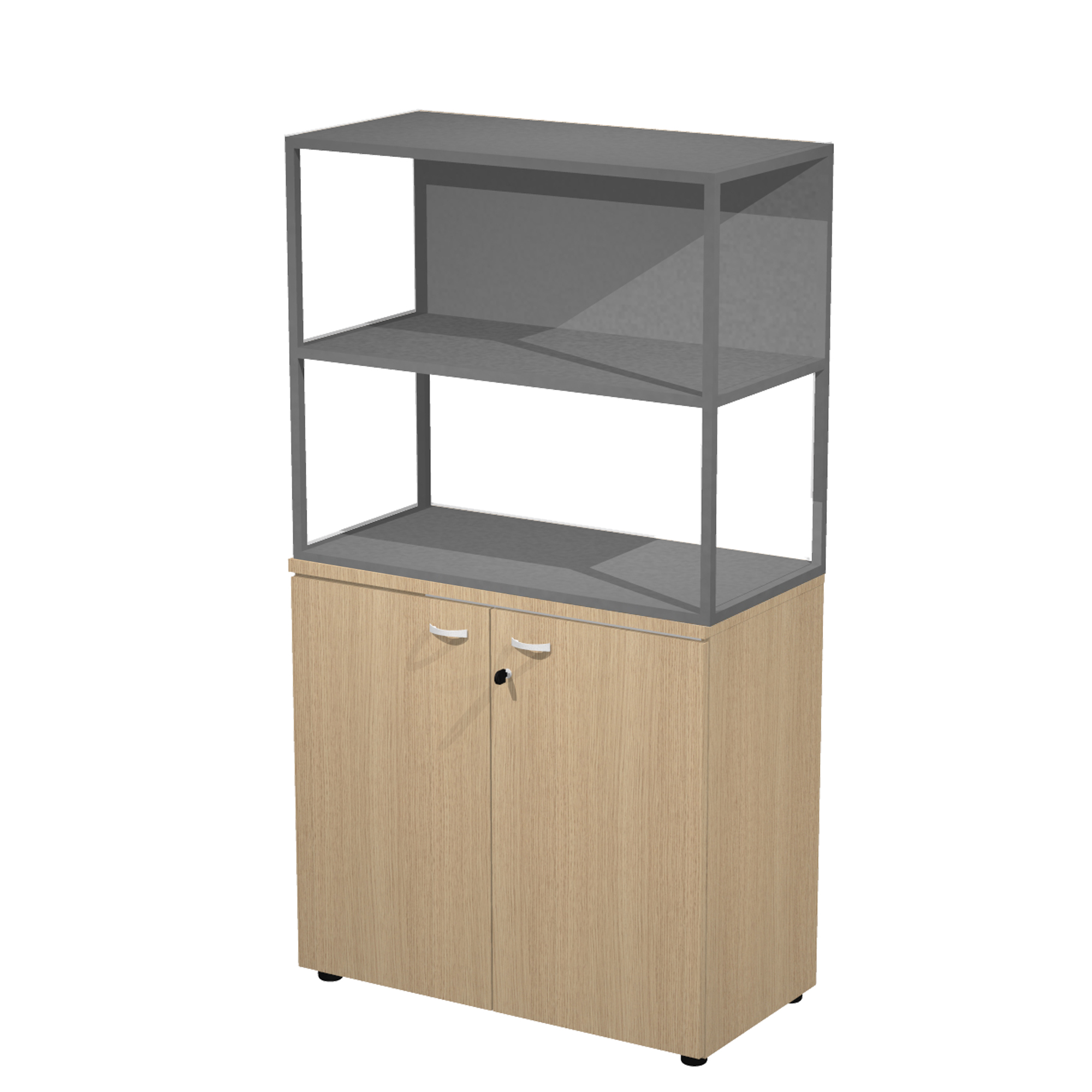 Libreria media metal + armadio basso Essence - …