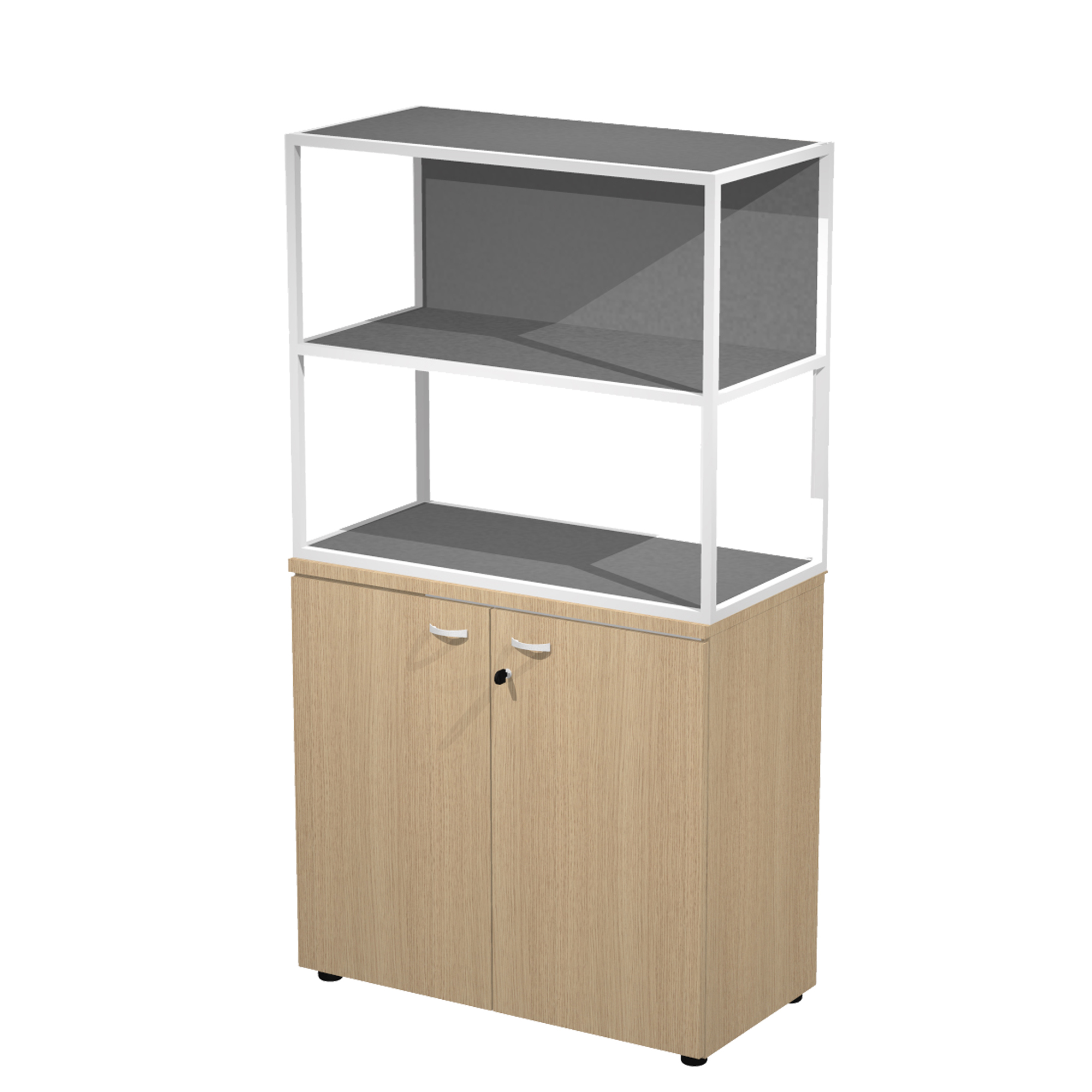 Libreria media metal + armadio basso Essence - …