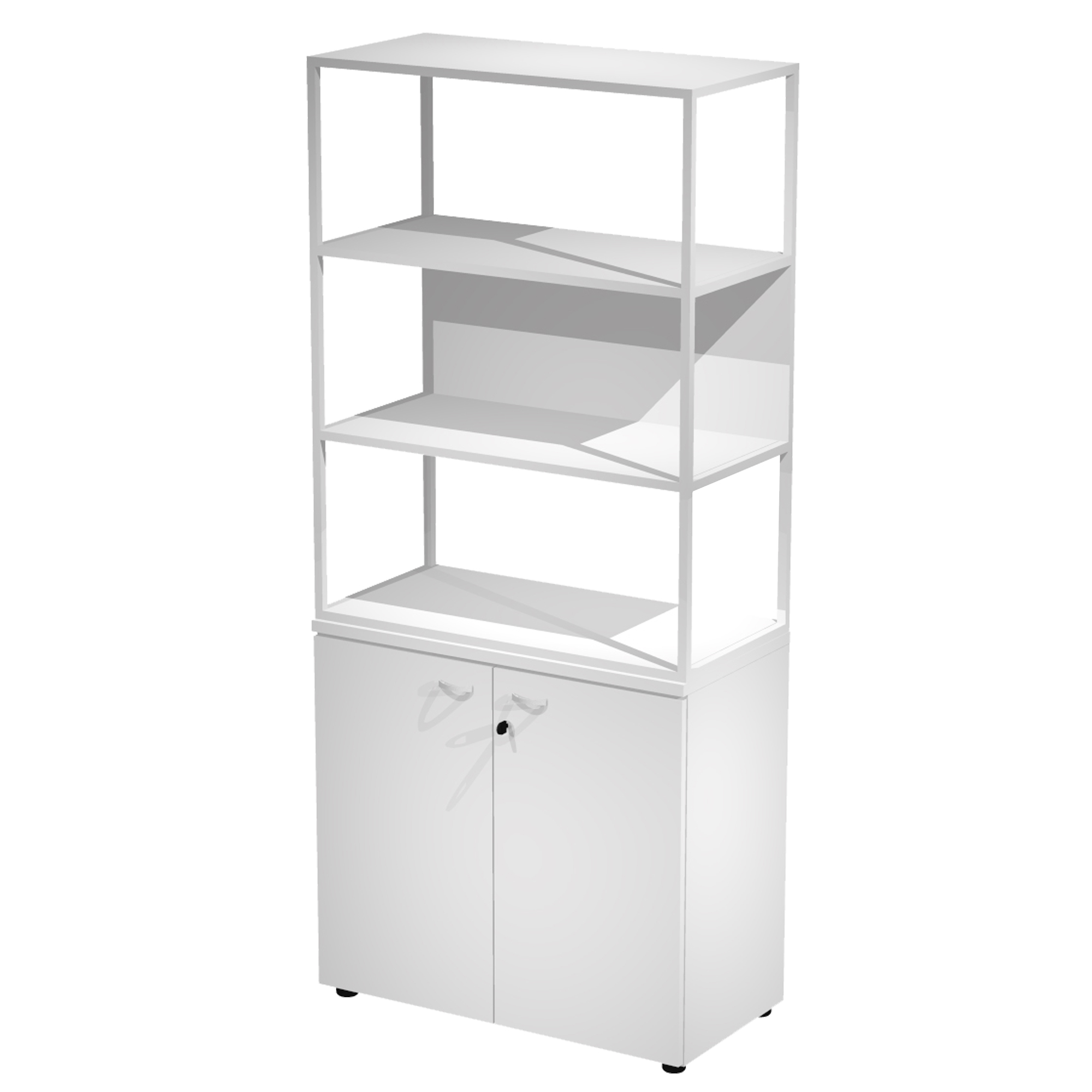 Libreria alta metal + armadio basso Essence - …