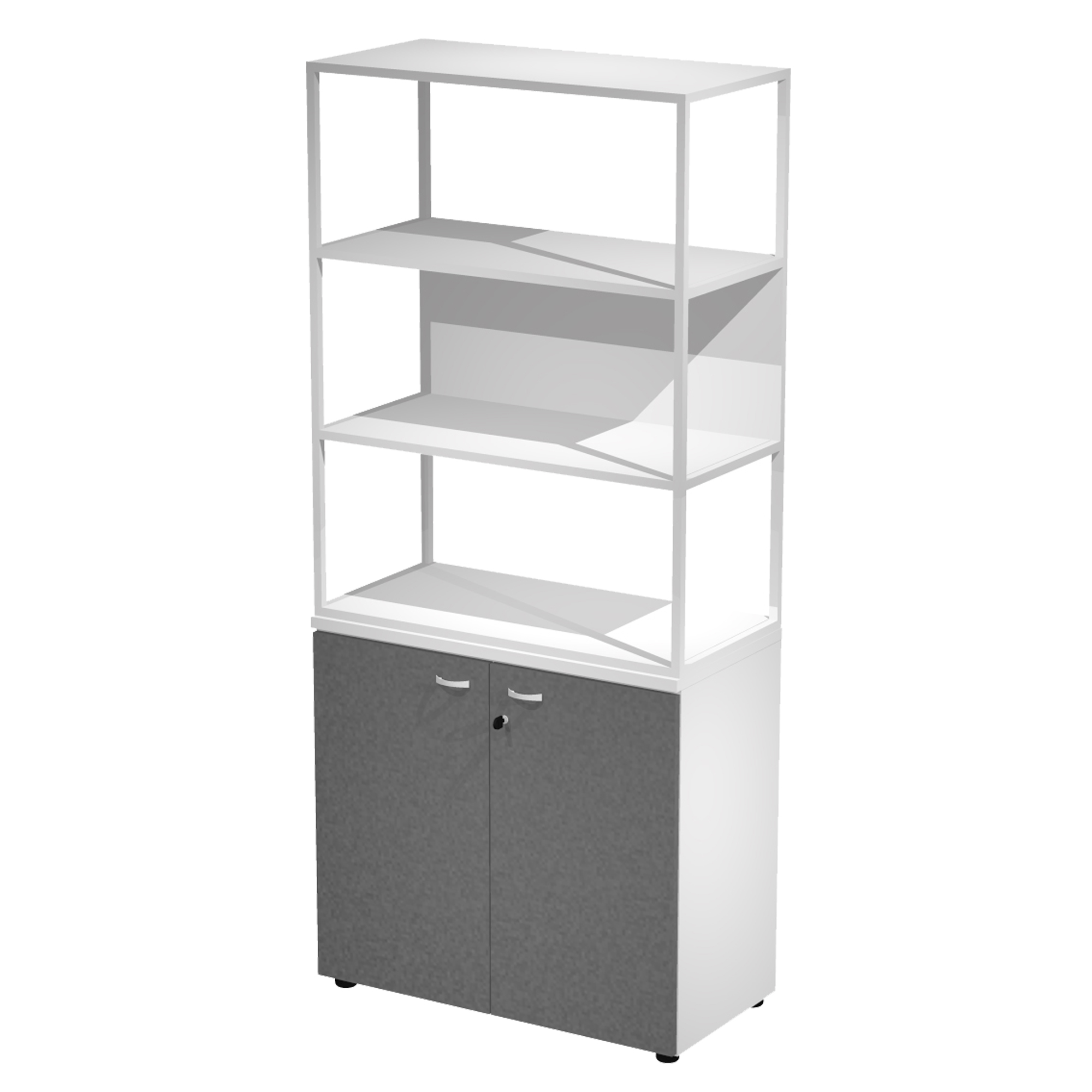 Libreria alta metal + armadio basso Essence - …