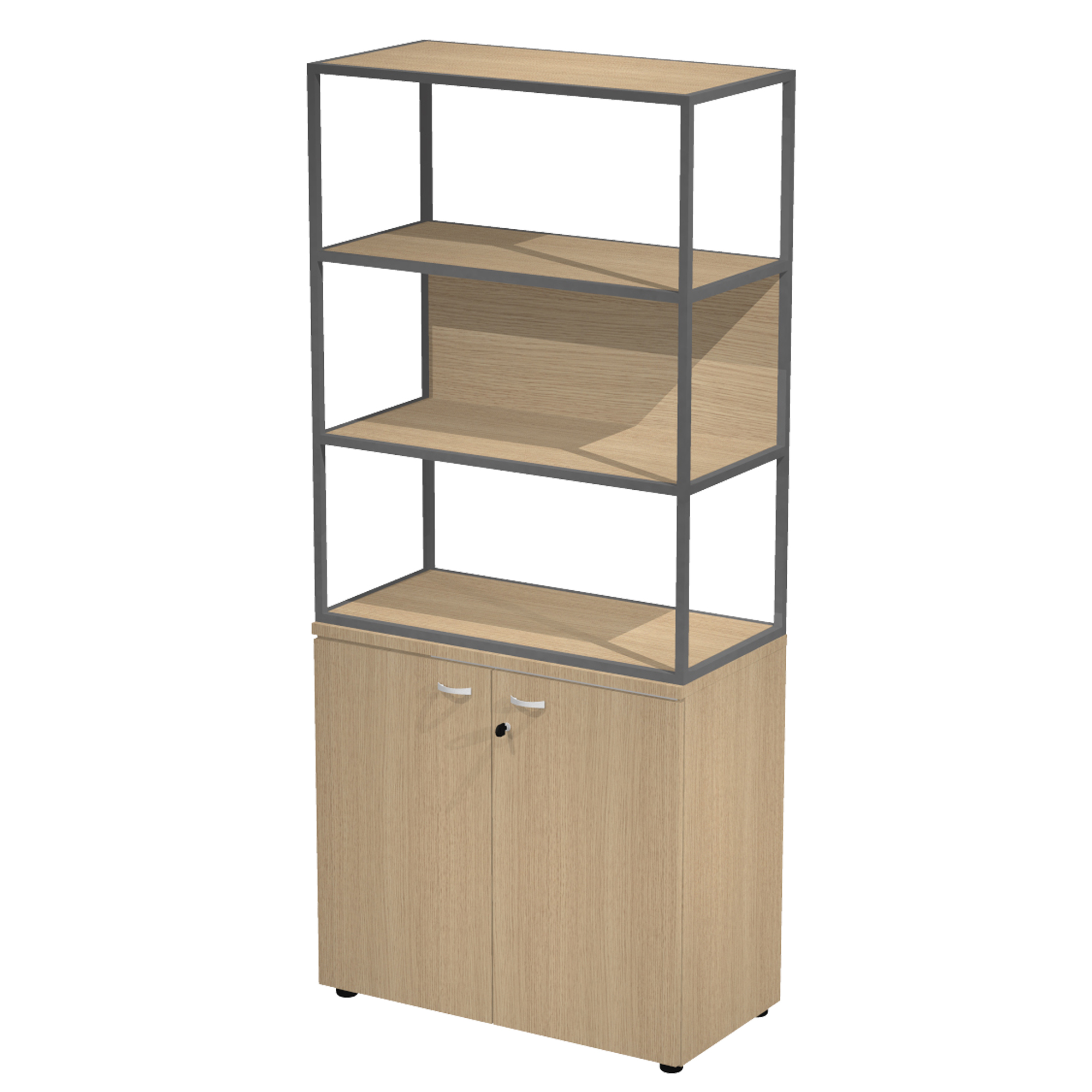 Libreria alta metal + armadio basso Essence - …