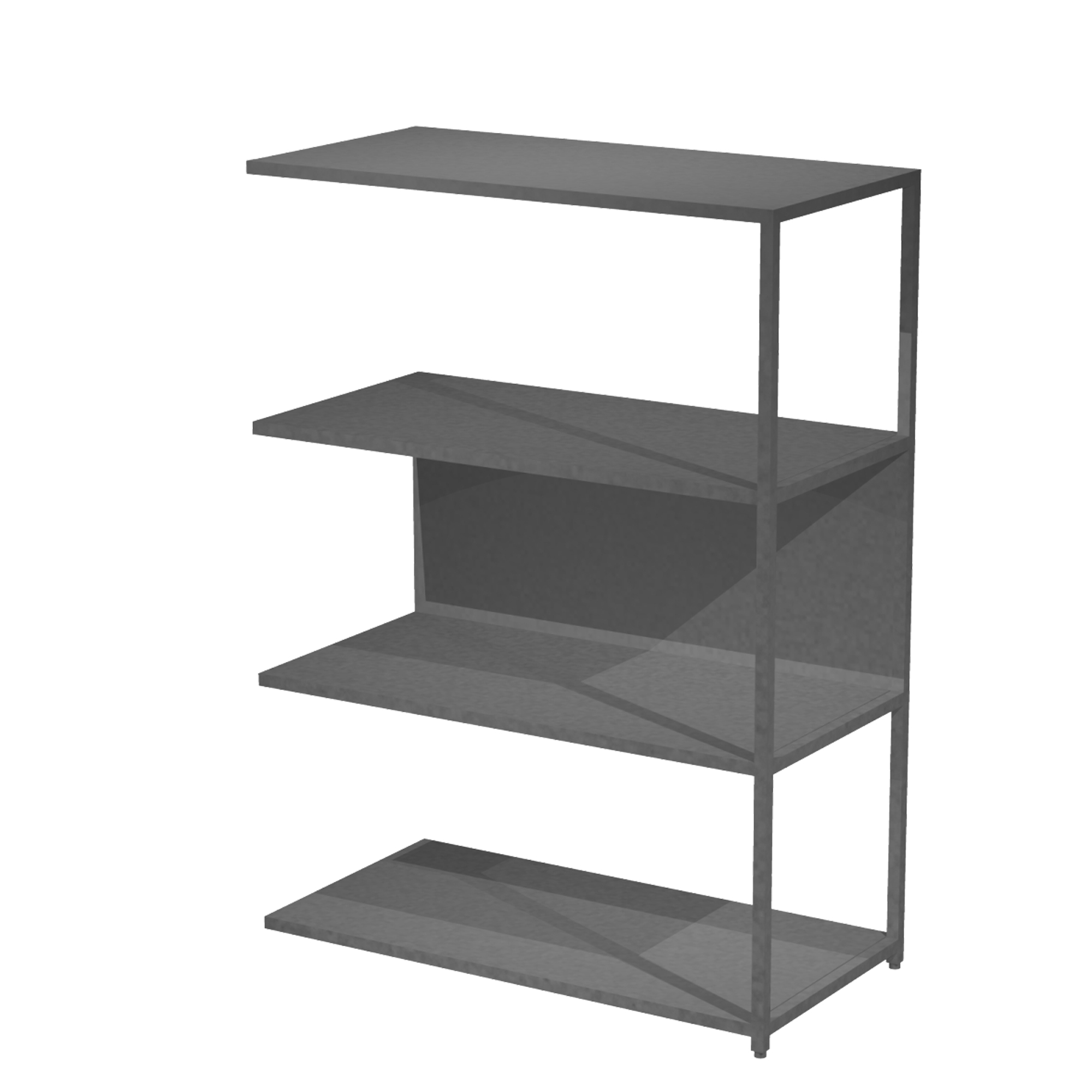 Modulo aggiuntivo per libreria Modular - 90 x 44 x 122 cm - struttura metal antracite - antracite - Artexport