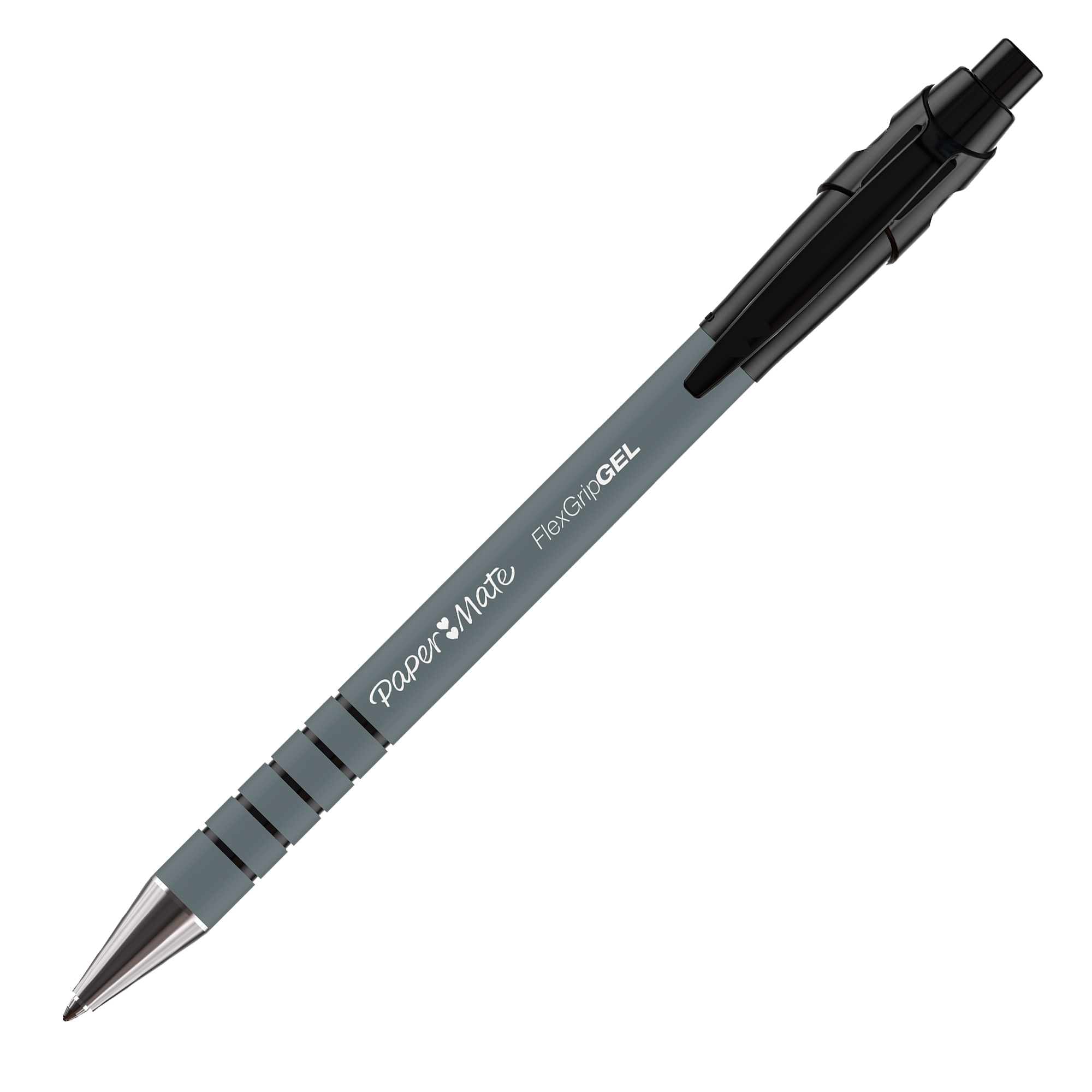 Penna a sfera a scatto Flexgrip Gel - punta 0,7 mm - nero - Papermate