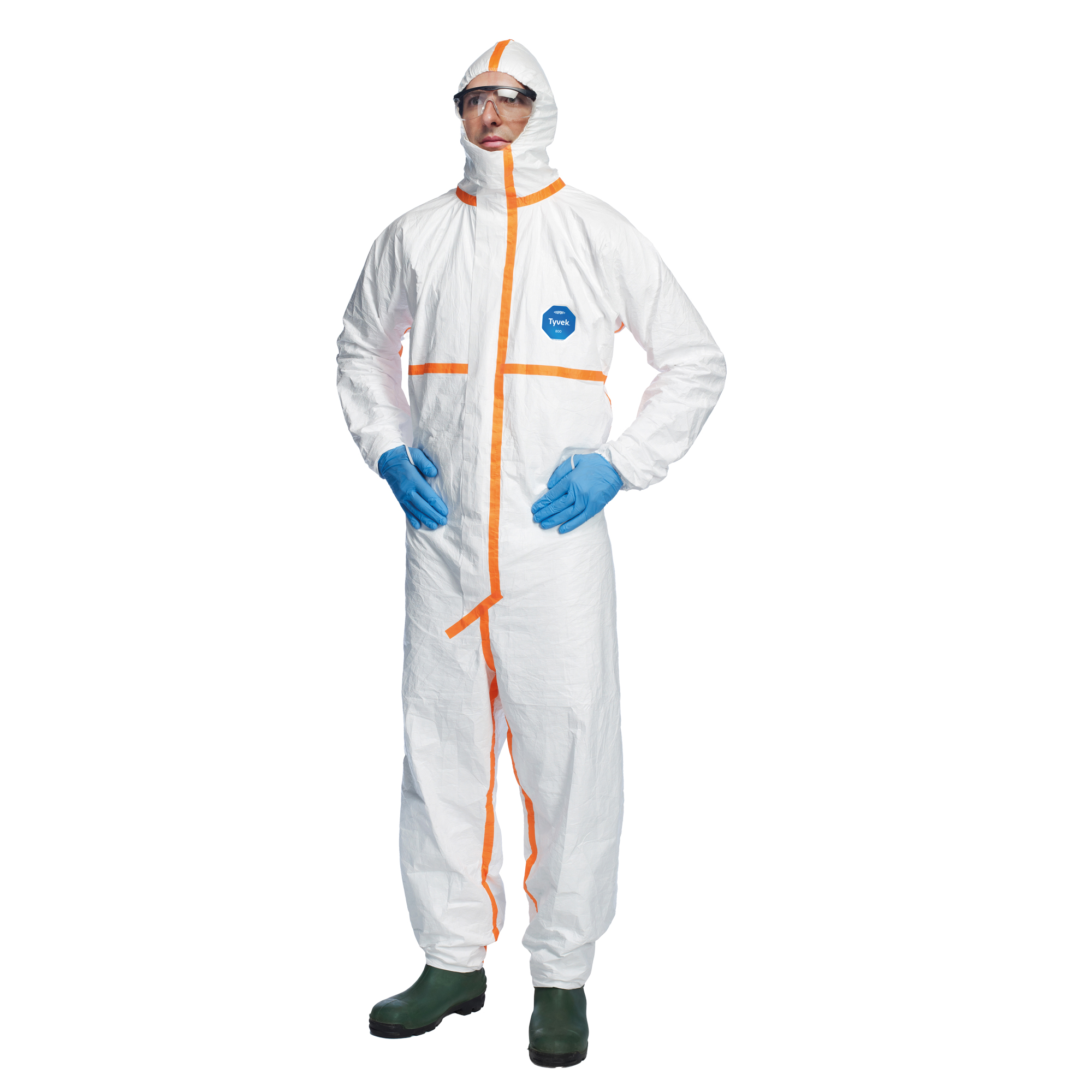 Tuta Tyvek 800J - con nastrature arancioni - …