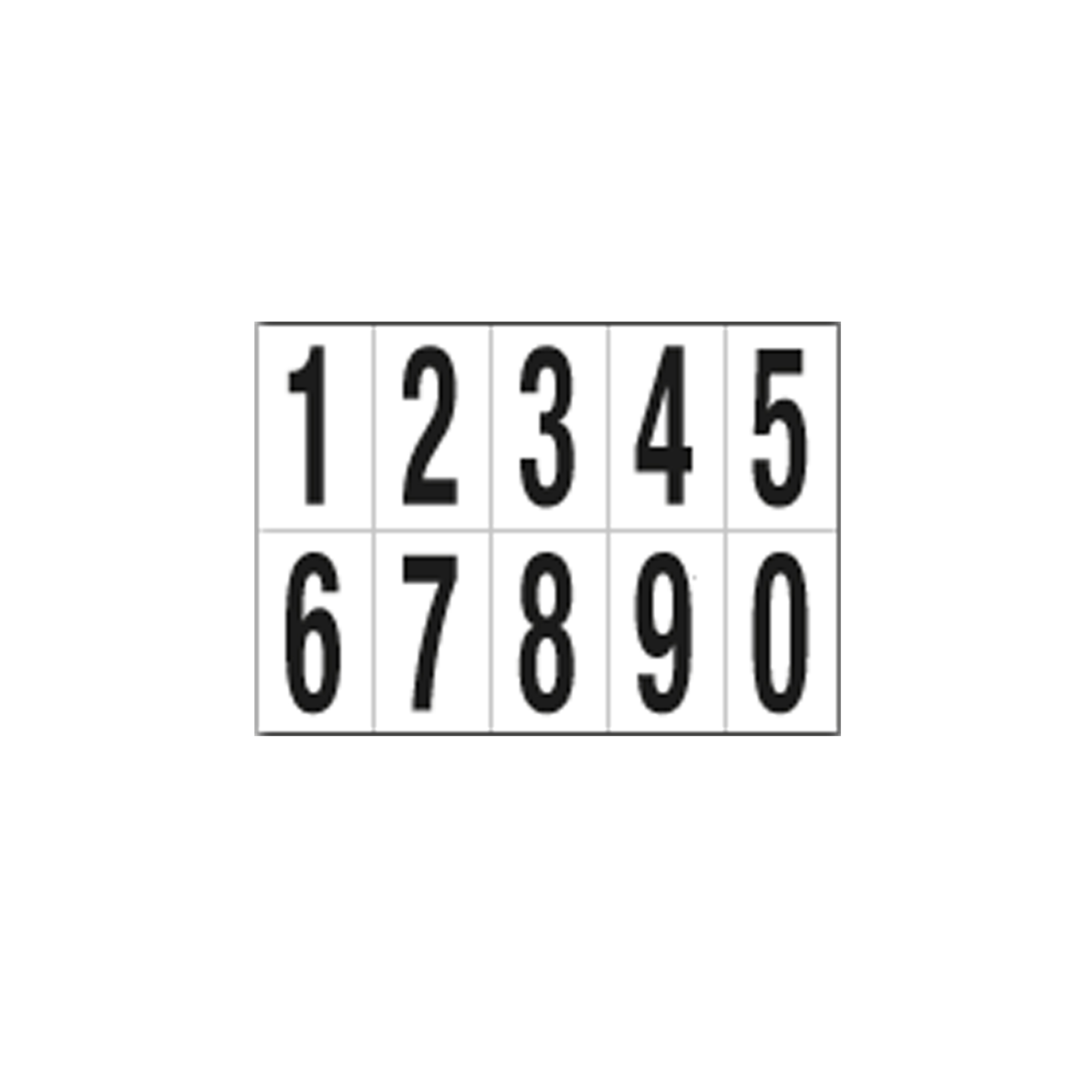 Numeri adesivi da 0 a 9 - in …