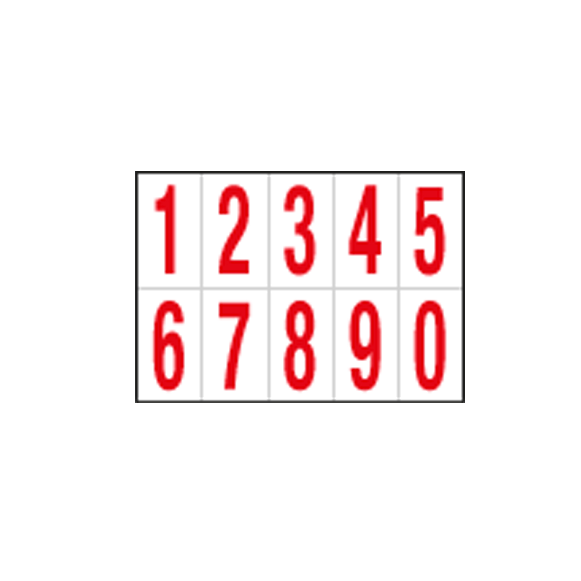 Numeri adesivi da 0 a 9 - in …