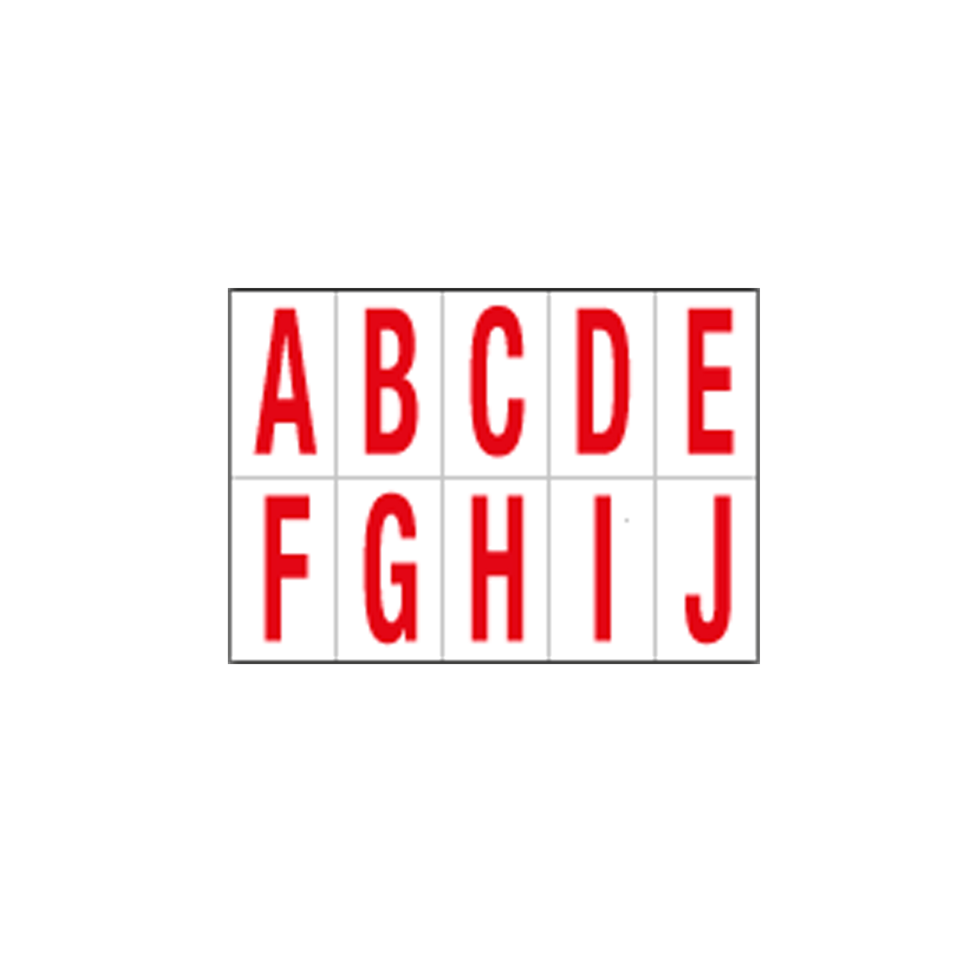 Lettere adesive da A a J - in …