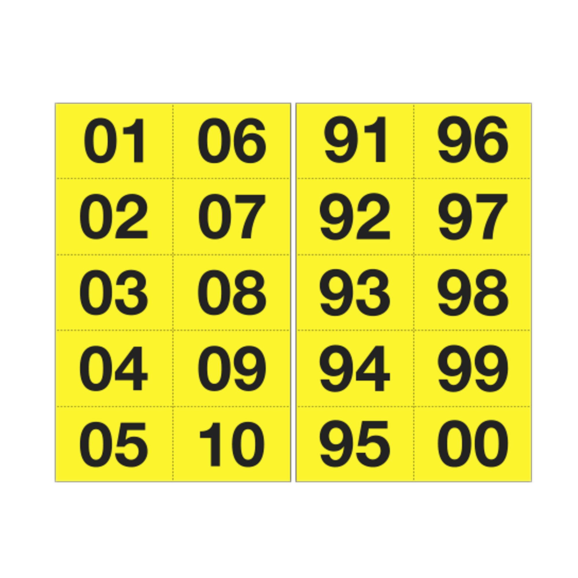 Numero adesivo da 01 a 99 - 44 …
