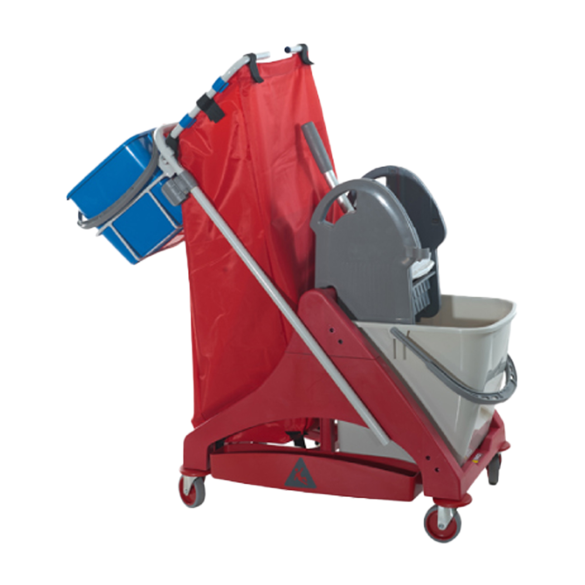 Carrello per pulizie QO-Kart Multi Due - salvaspazio - 15 L - 42 x 99 x 108 cm - Taxon