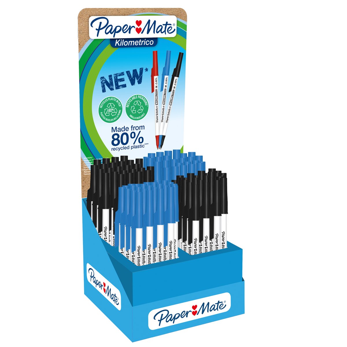 Penna a sfera Kilometrico Recycled - assortiti nero/blu …