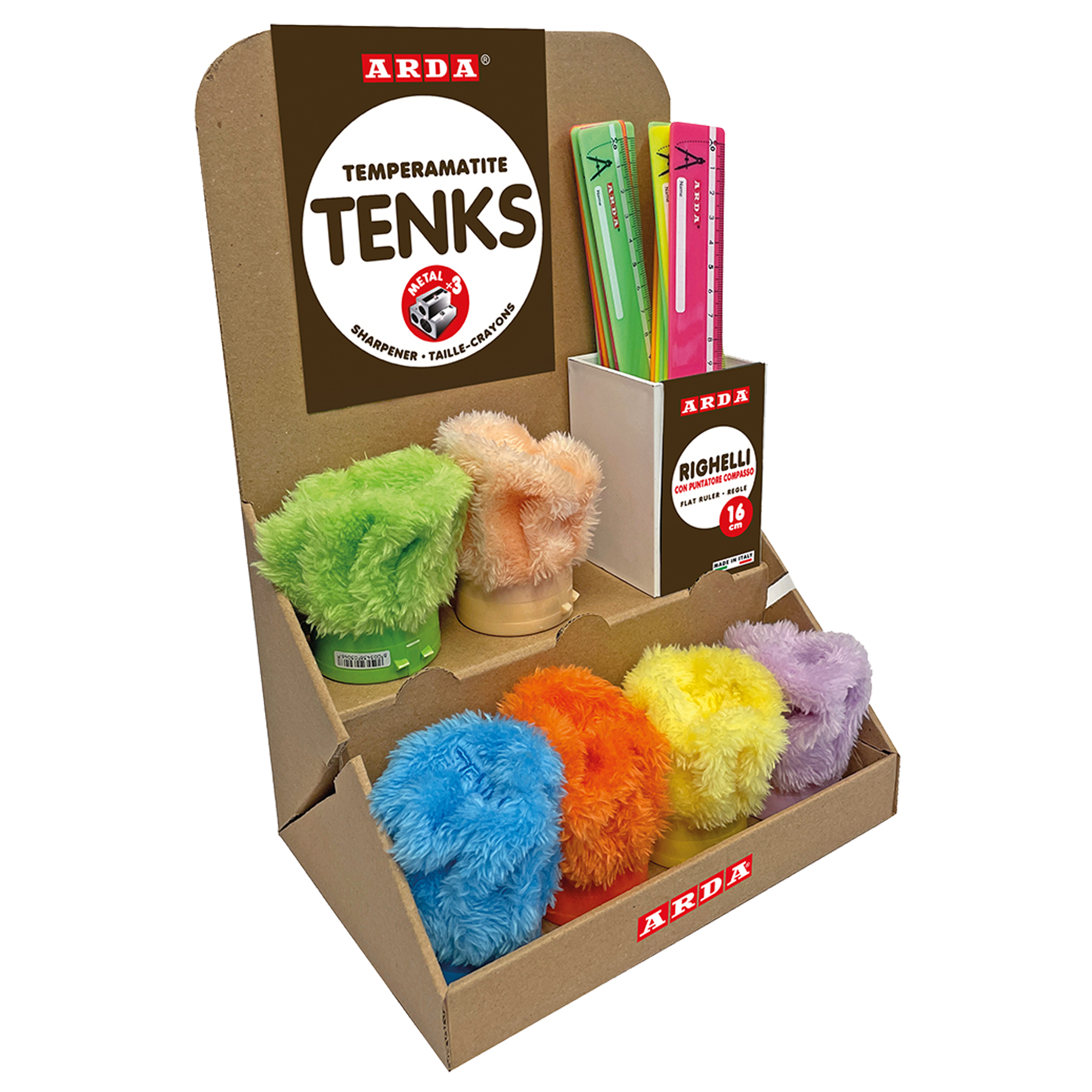 TemperamatiteTenks Peluche e Righe 16cm - colori assortiti …