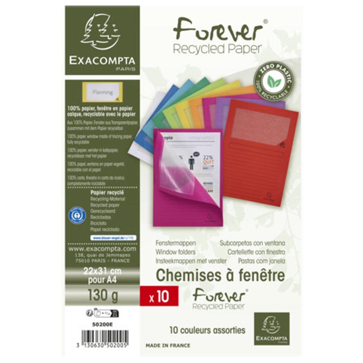 Portaprogetti con elastico piatto EURO-CART Eco Elite ''FSC'' dorso 8 cm avana - FMCXCPECO08ELPAV