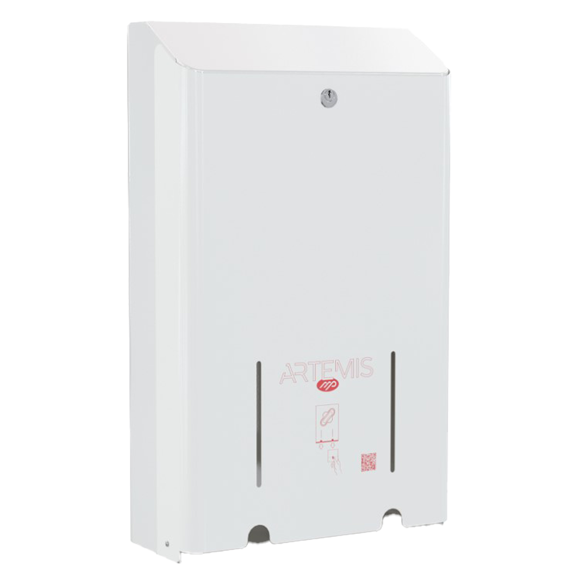 Dispenser per assorbenti Artemis 2 colonne metallo verniciato bianco Mar Plast