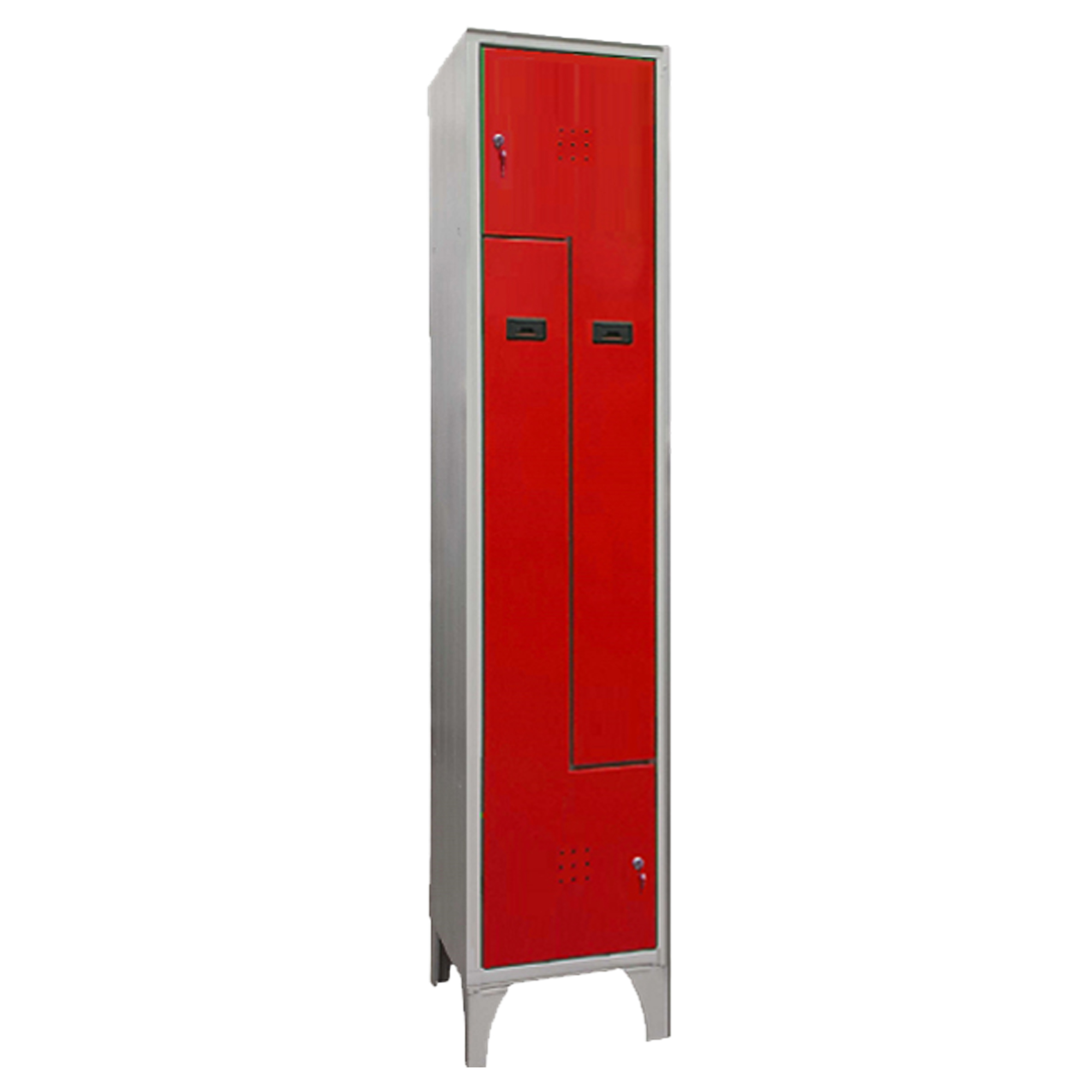 Armadio spogliatoio in metallo salvaspazio a 2 ante a L 40x50xH195cm grigio con