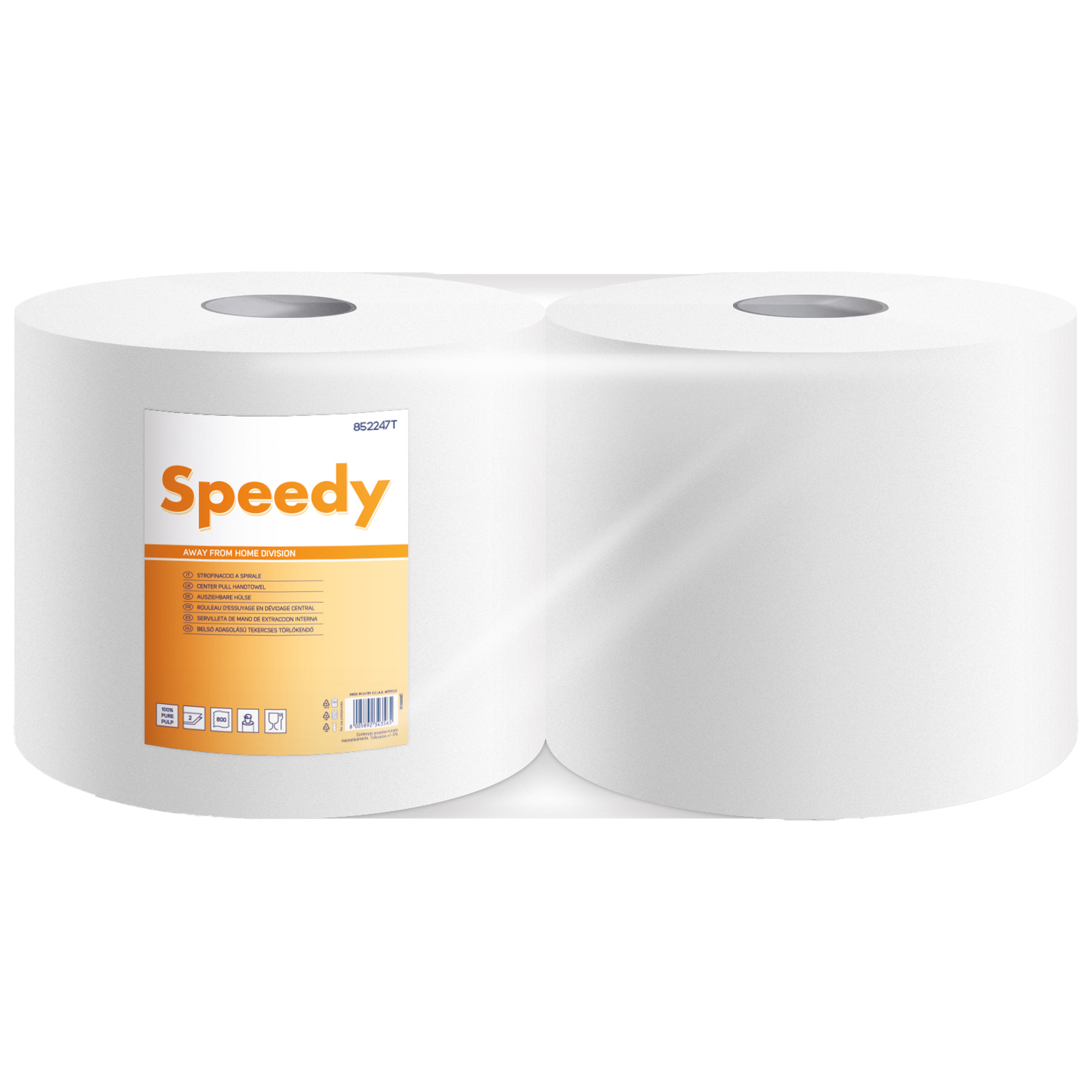 Bobina asciugatutto 800 strappi / 192m microgoffrata Speedy Lucart