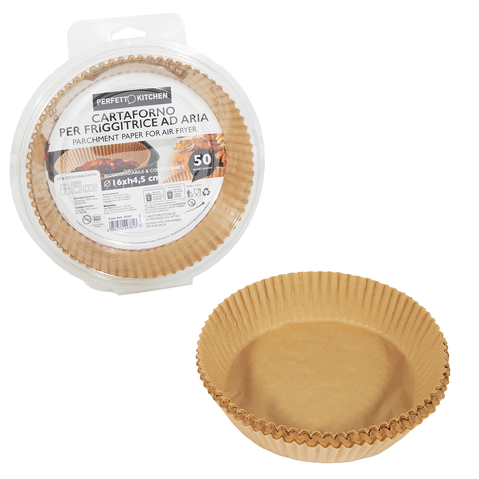 Conf 50 Vaschette cartaforno per friggitrice ad aria …