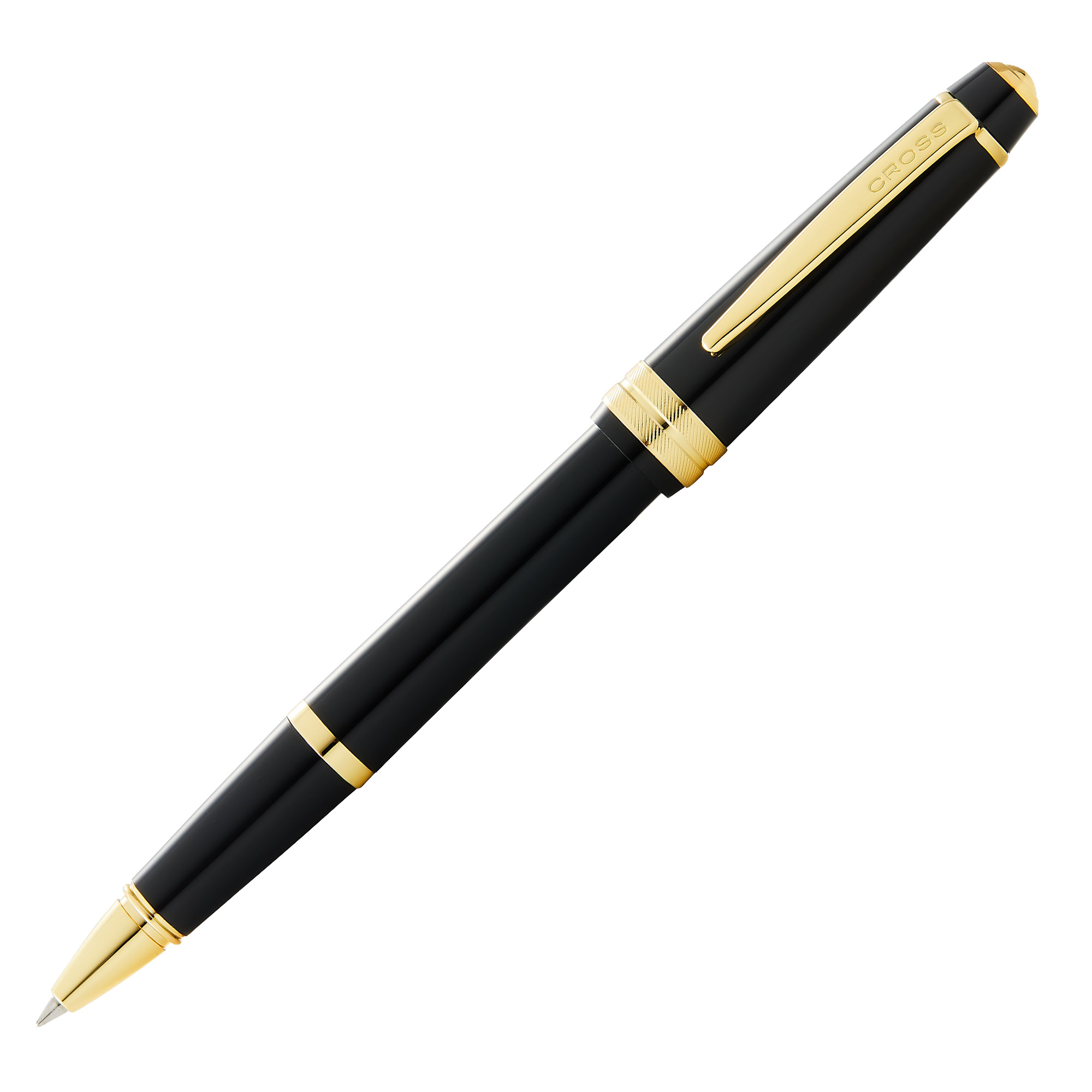 Penna roller Bailey Light - punta F - fusto nero/oro - Cross